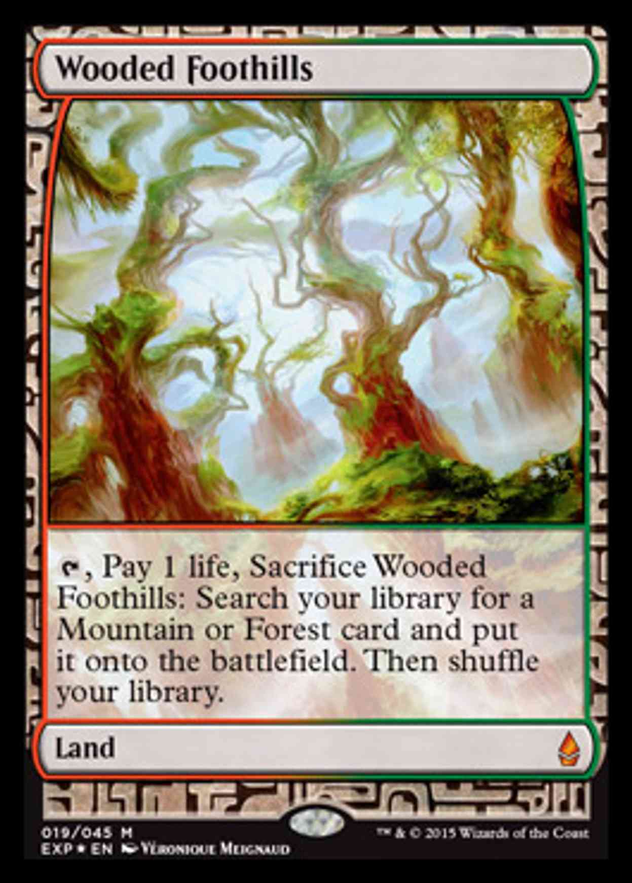 Wooded Foothills magic card front