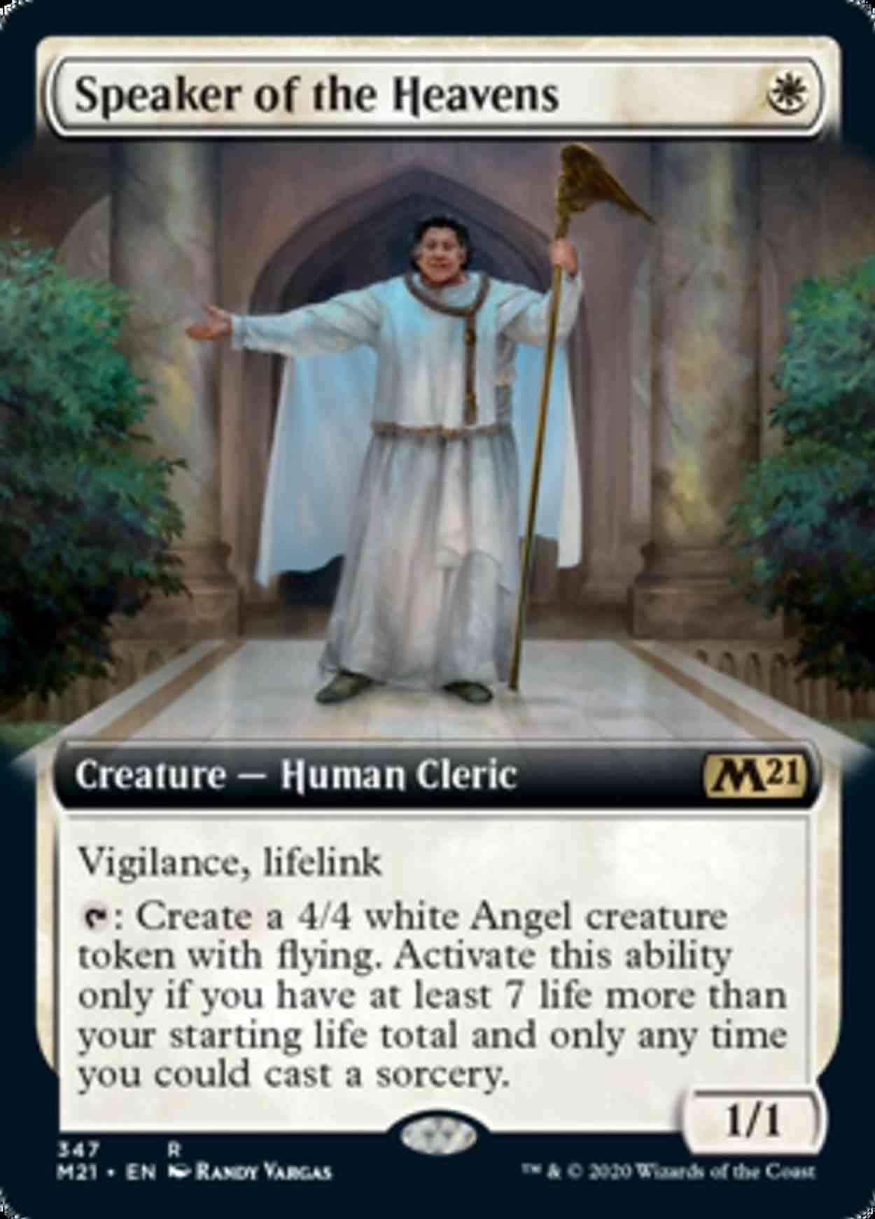 Speaker of the Heavens (Extended Art) magic card front
