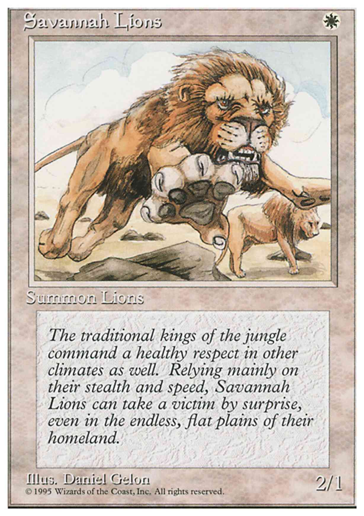 Savannah Lions magic card front