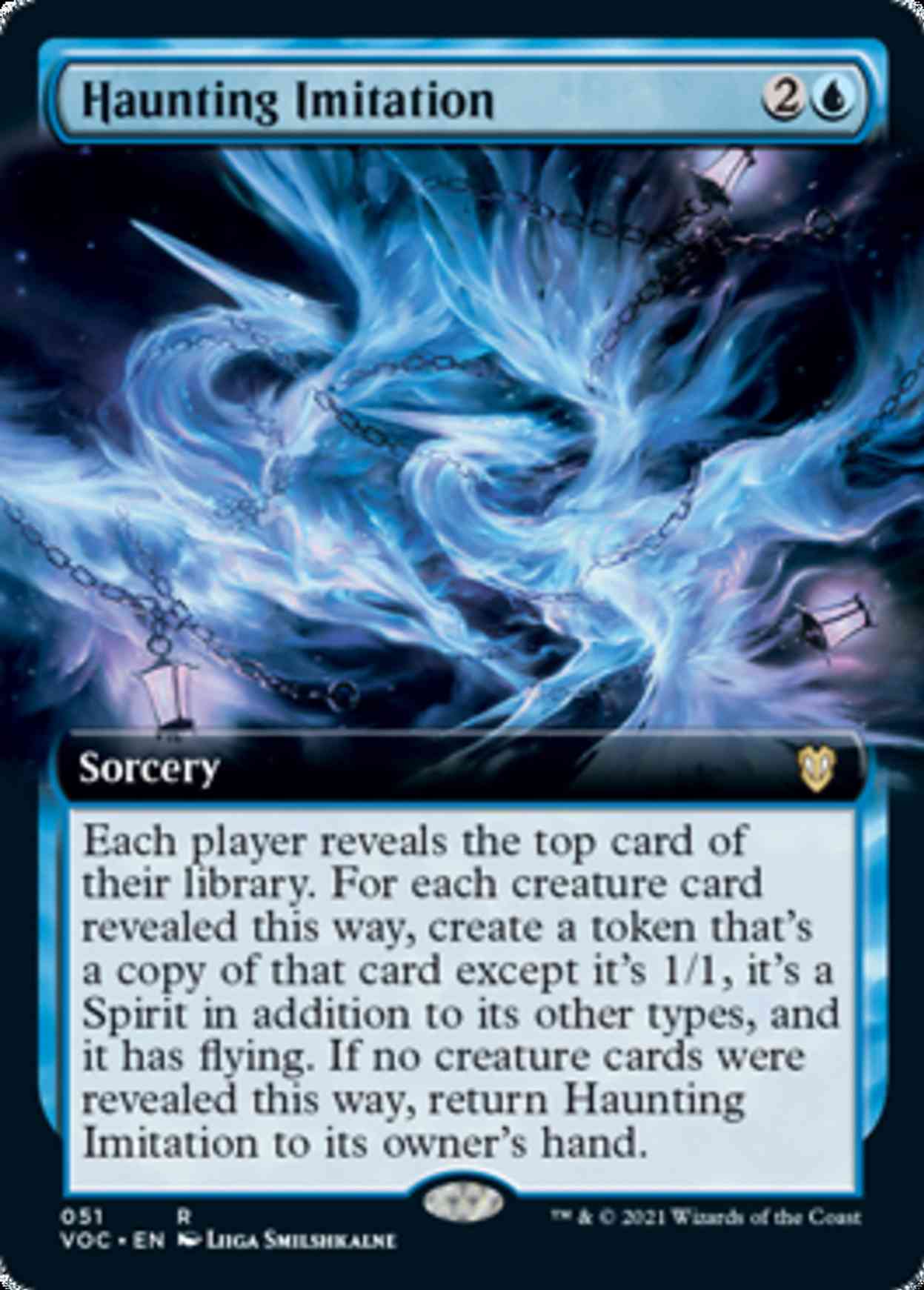 Haunting Imitation (Extended Art) magic card front