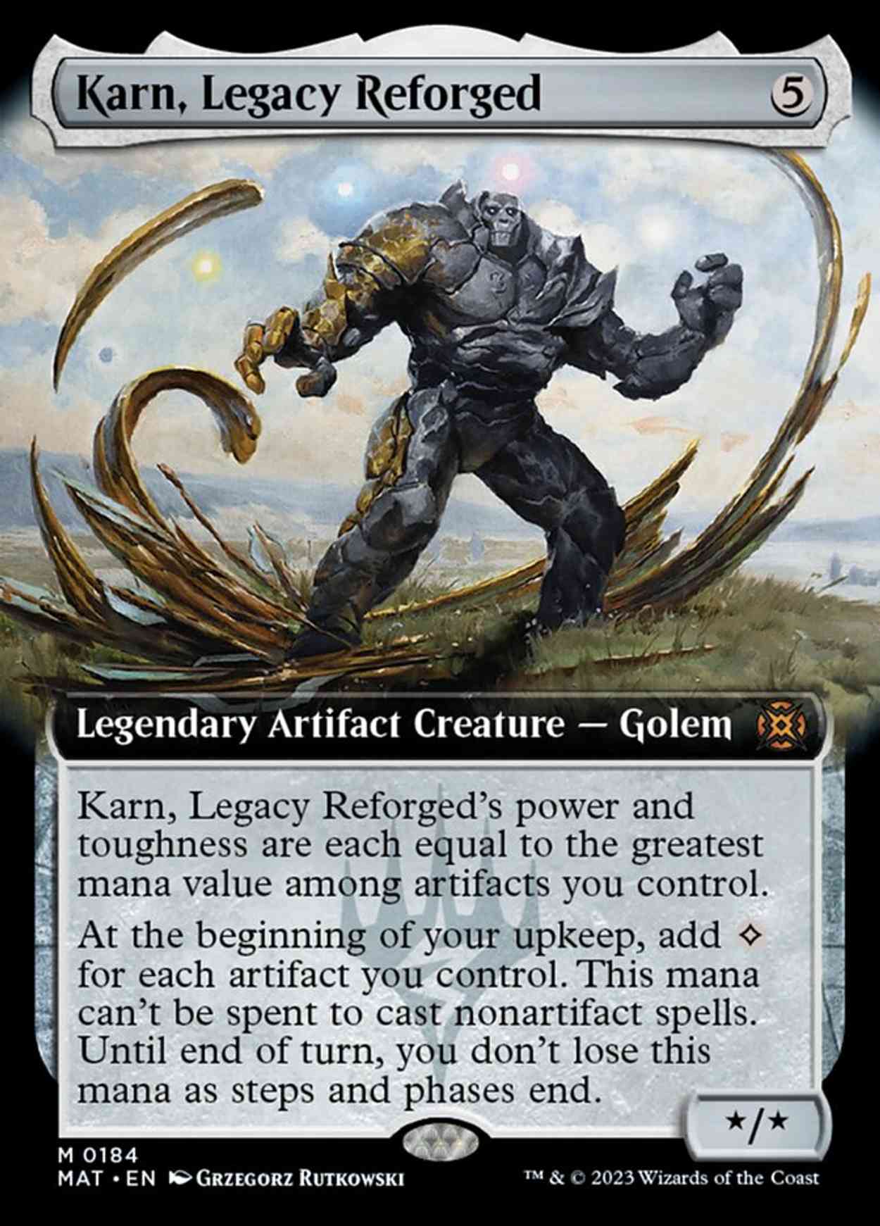 Karn, Legacy Reforged (Extended Art) magic card front