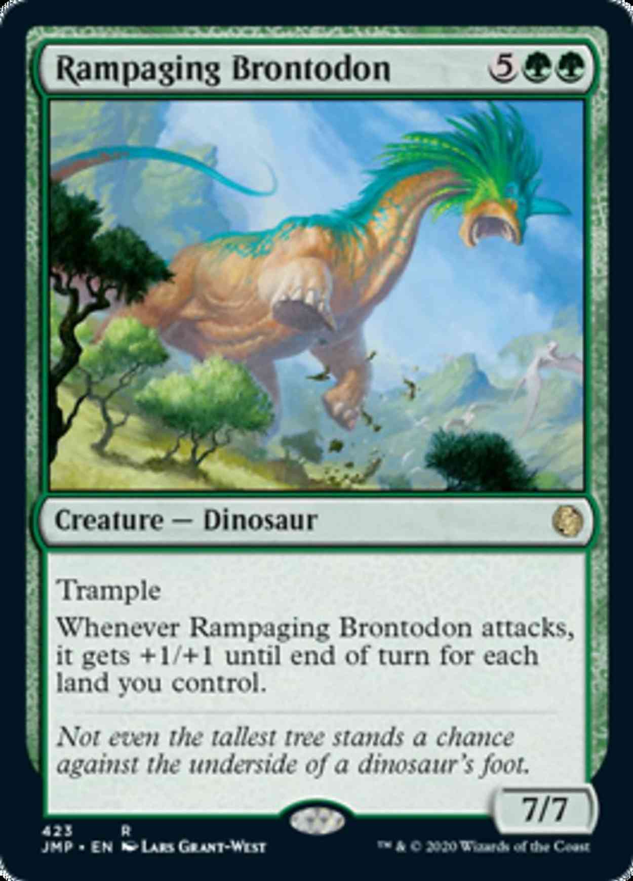 Rampaging Brontodon magic card front