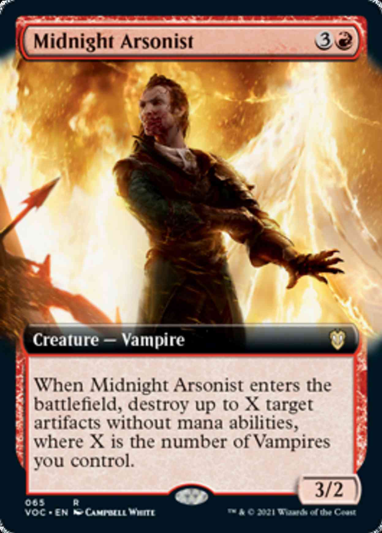 Midnight Arsonist (Extended Art) magic card front