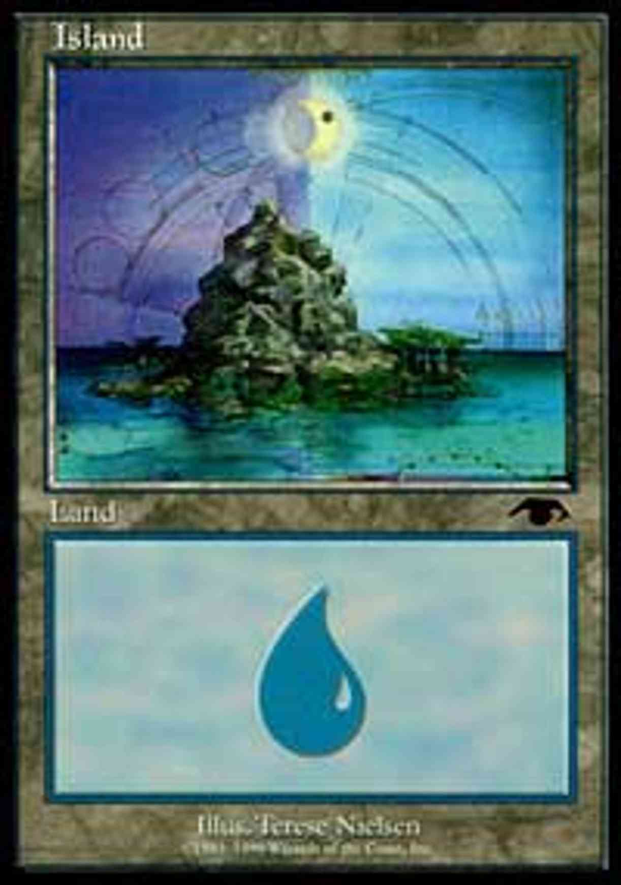 Island - Guru magic card front