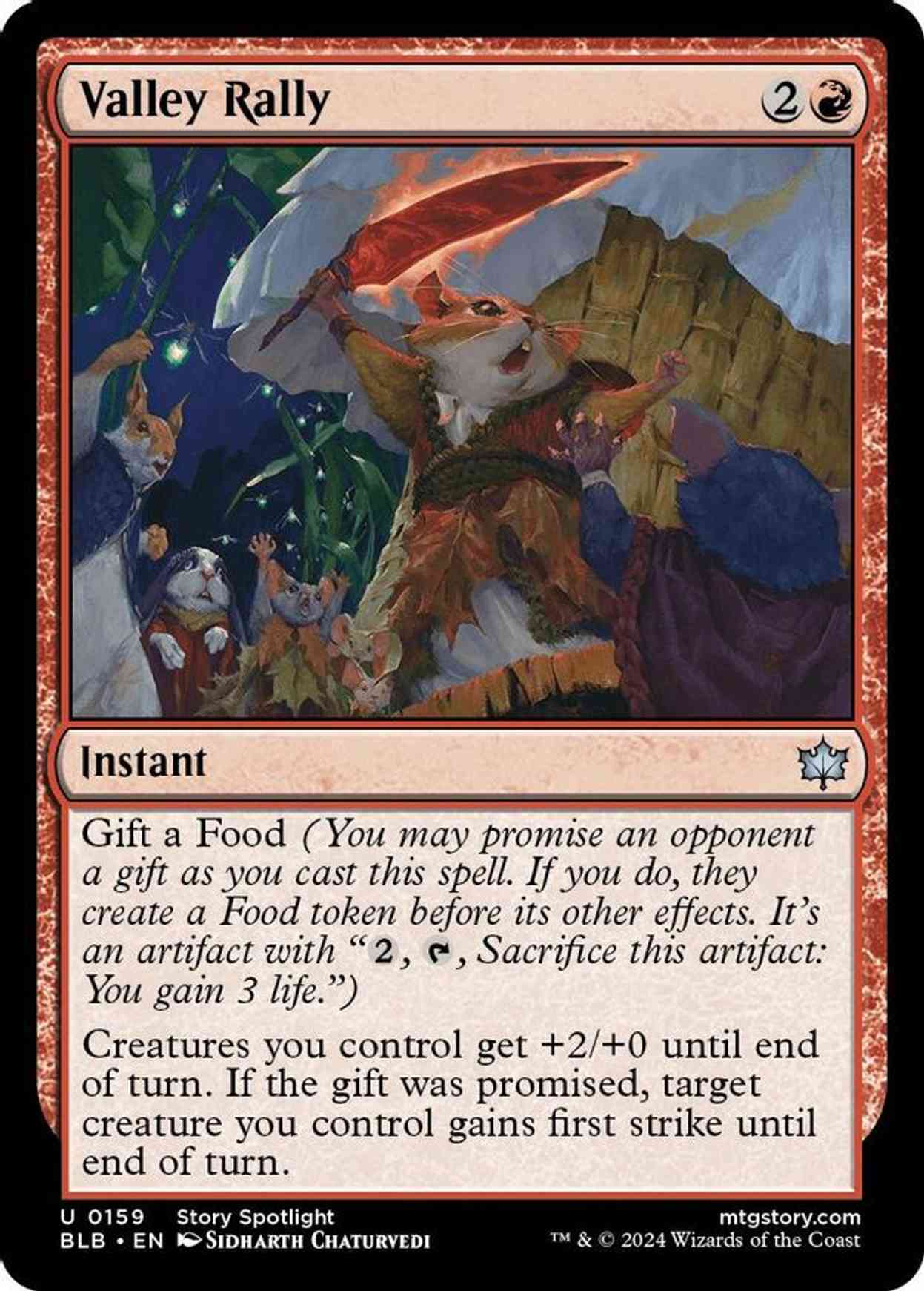 Valley Rally magic card front