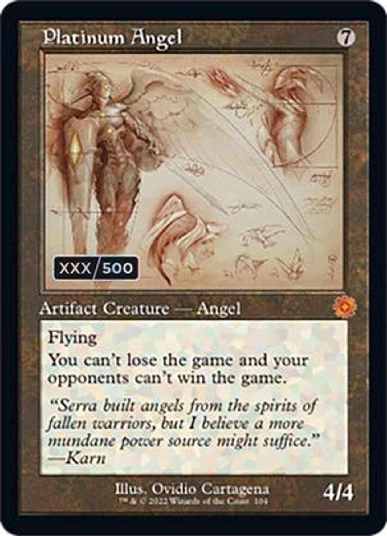Platinum Angel (Schematic) (Serial Numbered) magic card front