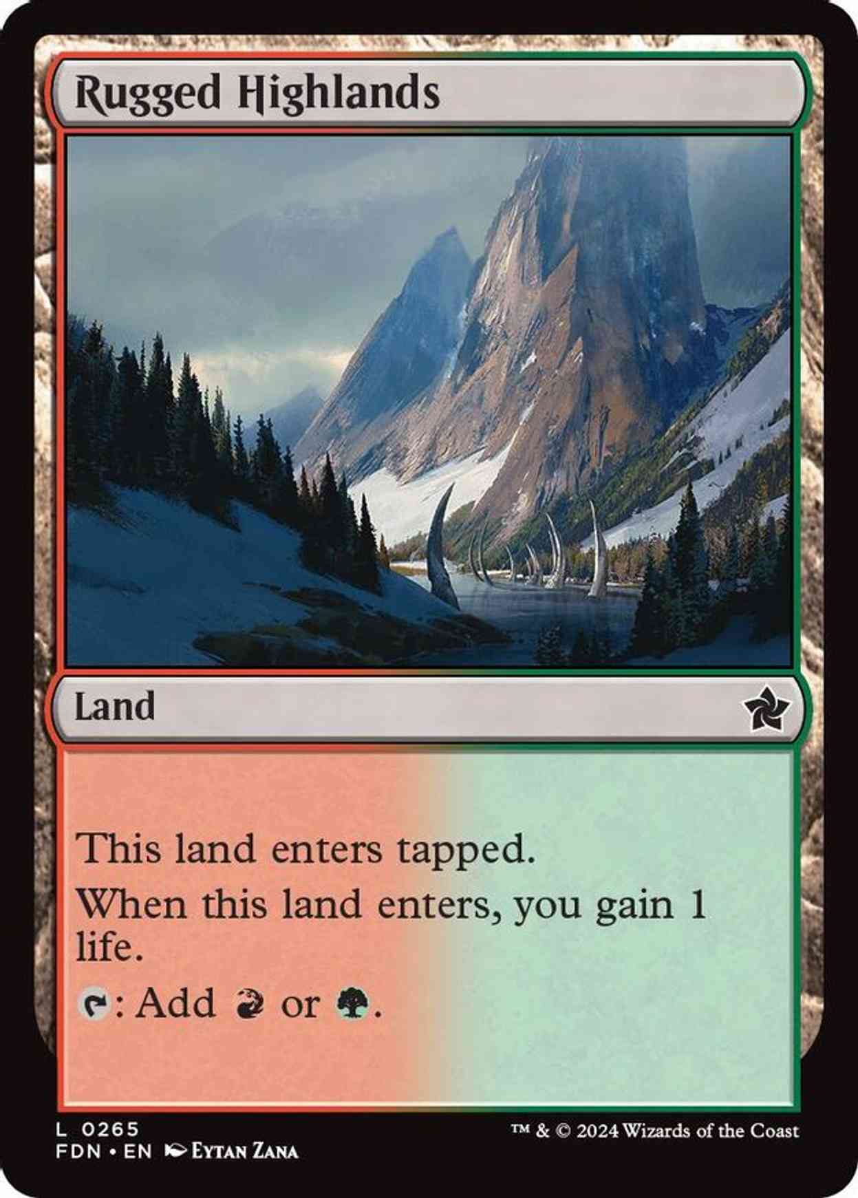 Rugged Highlands magic card front