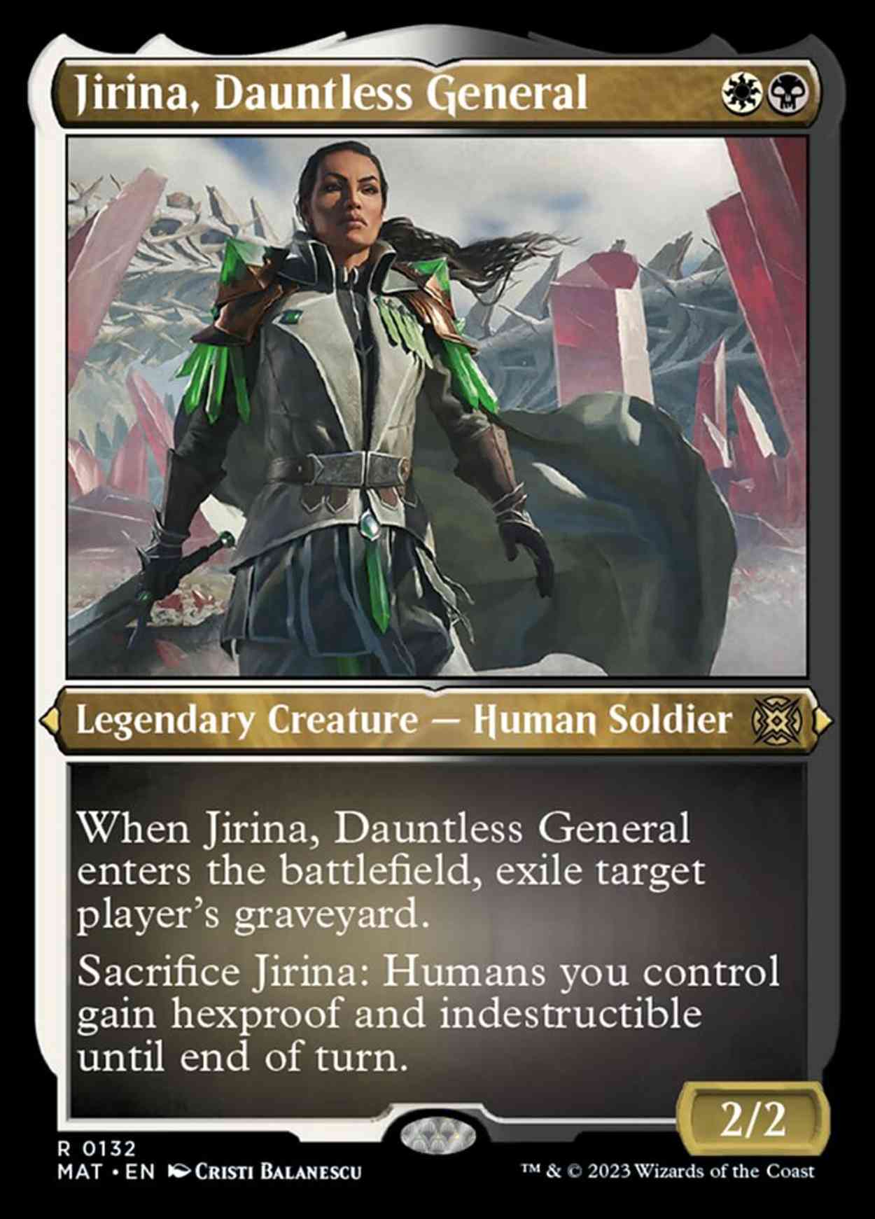 Jirina, Dauntless General (Foil Etched) magic card front
