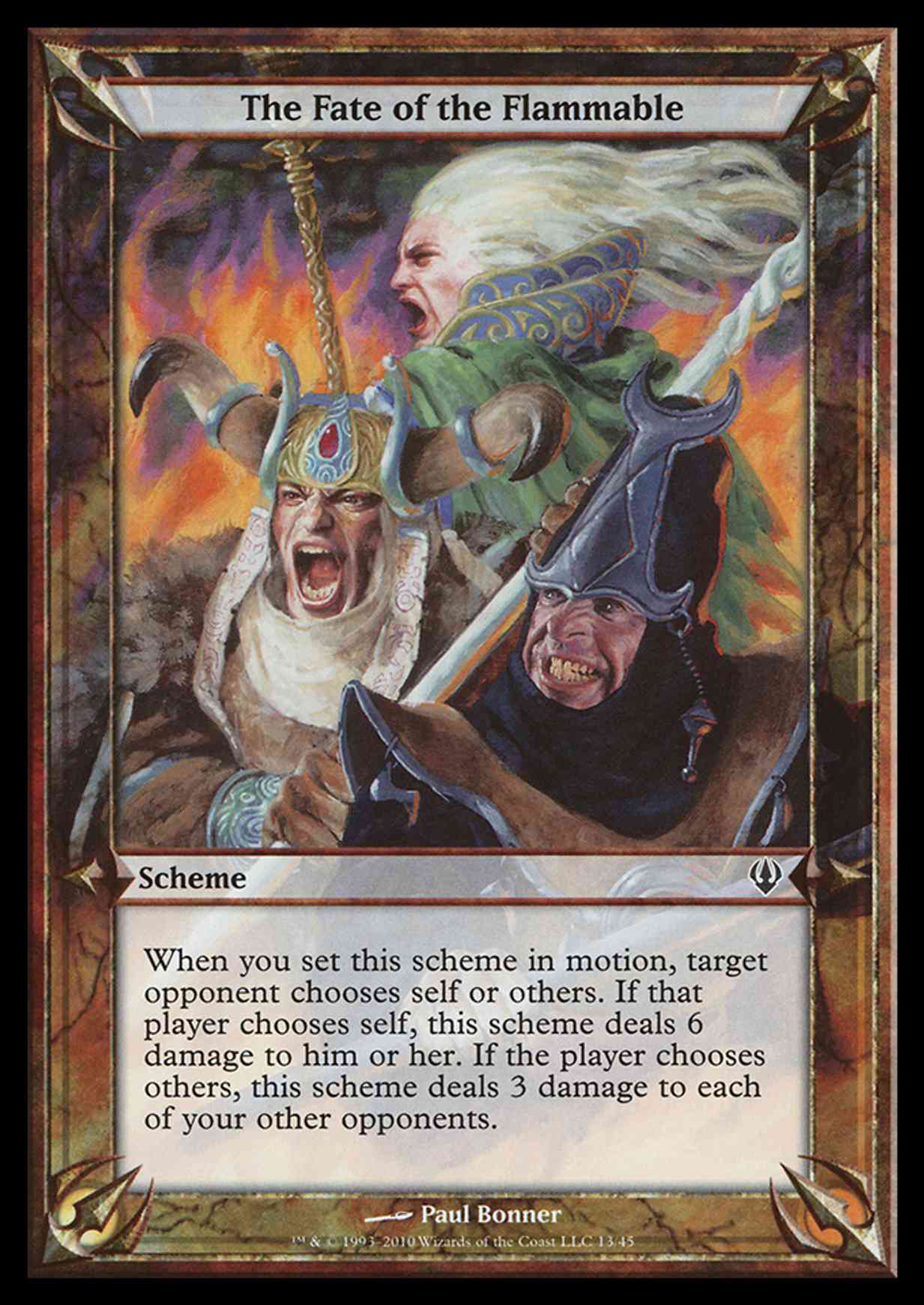The Fate of the Flammable (Archenemy) magic card front