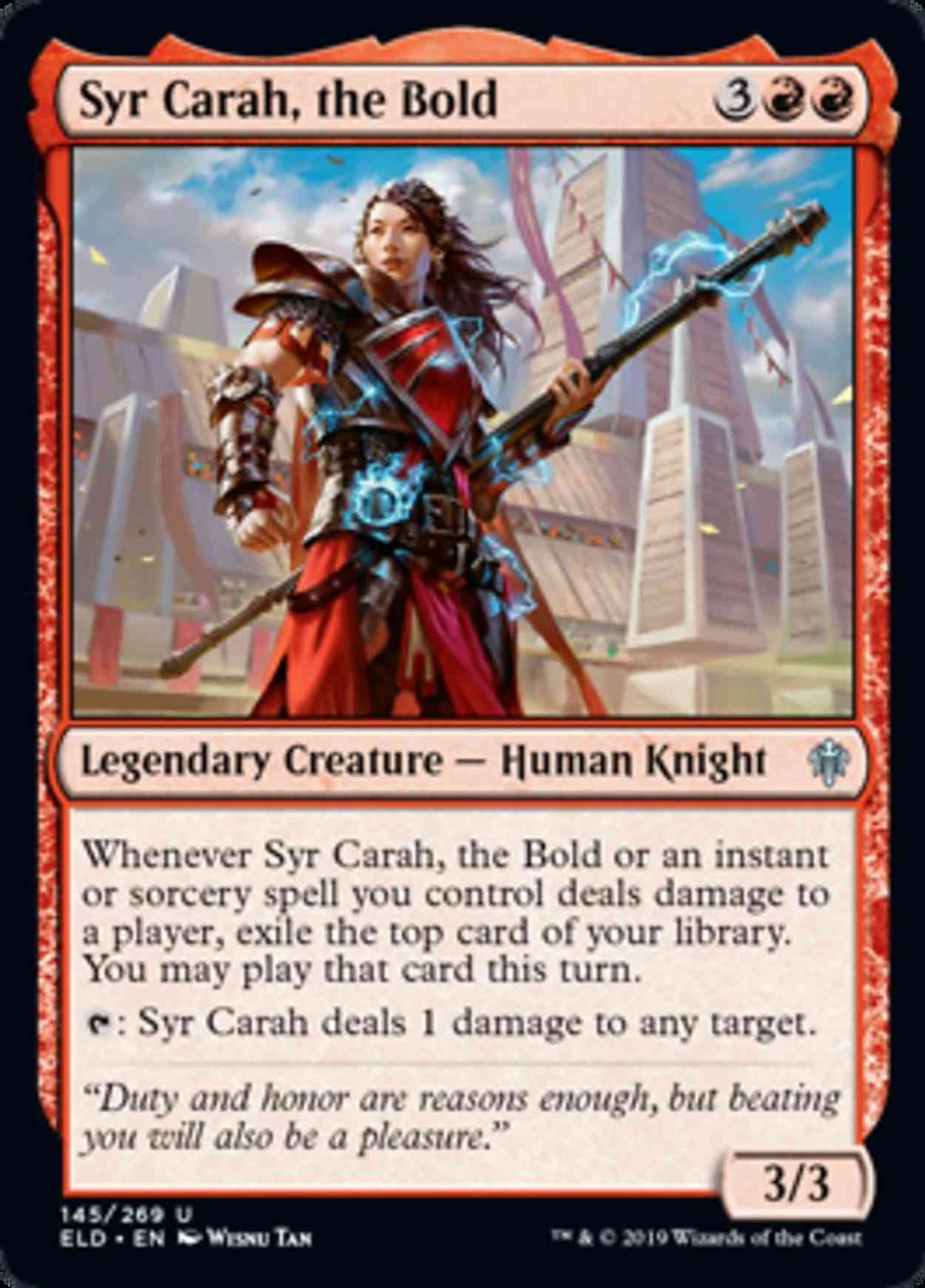 Syr Carah, the Bold magic card front