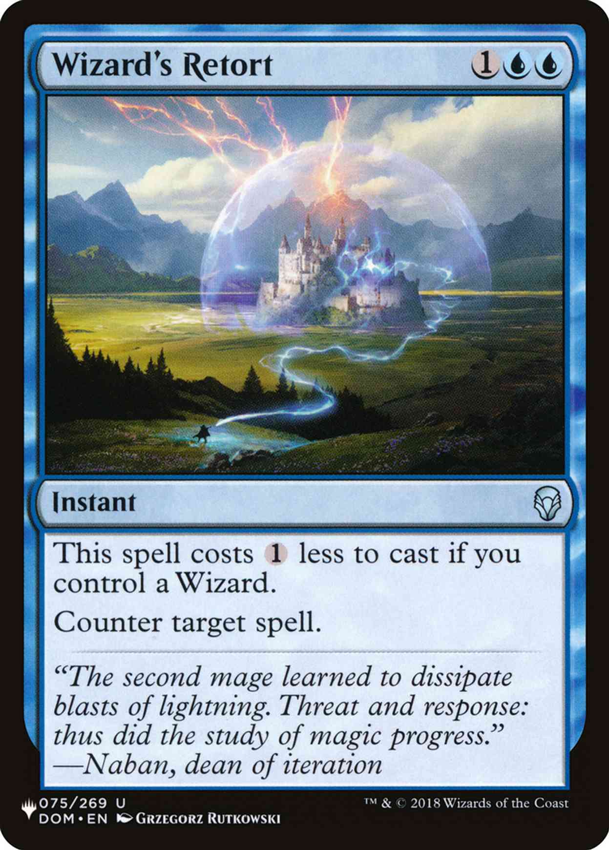 Wizard's Retort magic card front