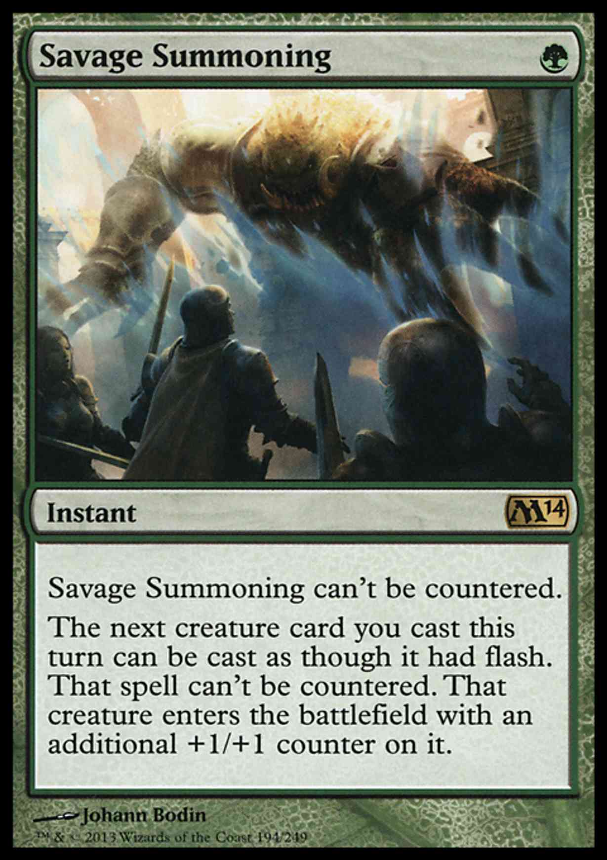 Savage Summoning magic card front