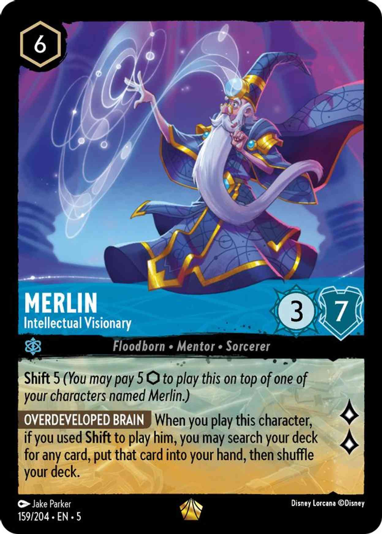 Merlin - Intellectual Visionary magic card front