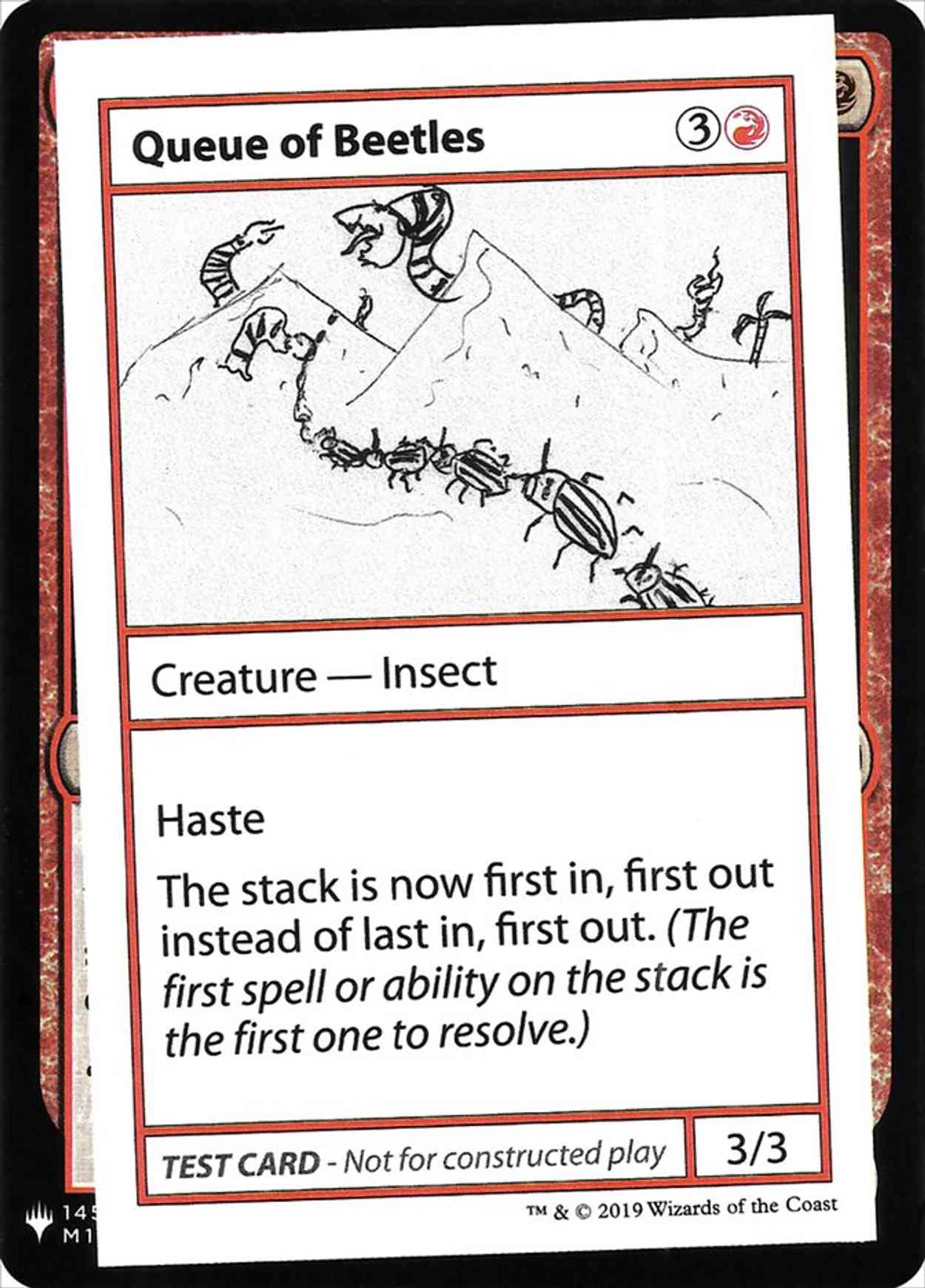 Queue of Beetles magic card front