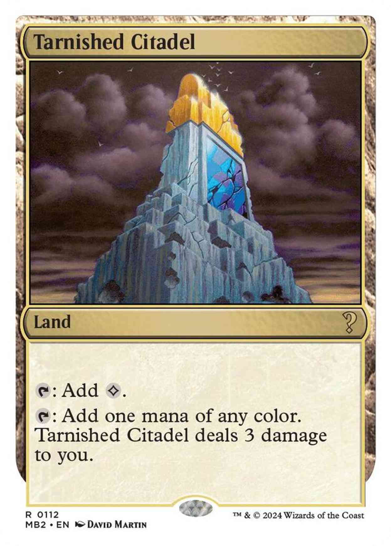 Tarnished Citadel (White Border) magic card front