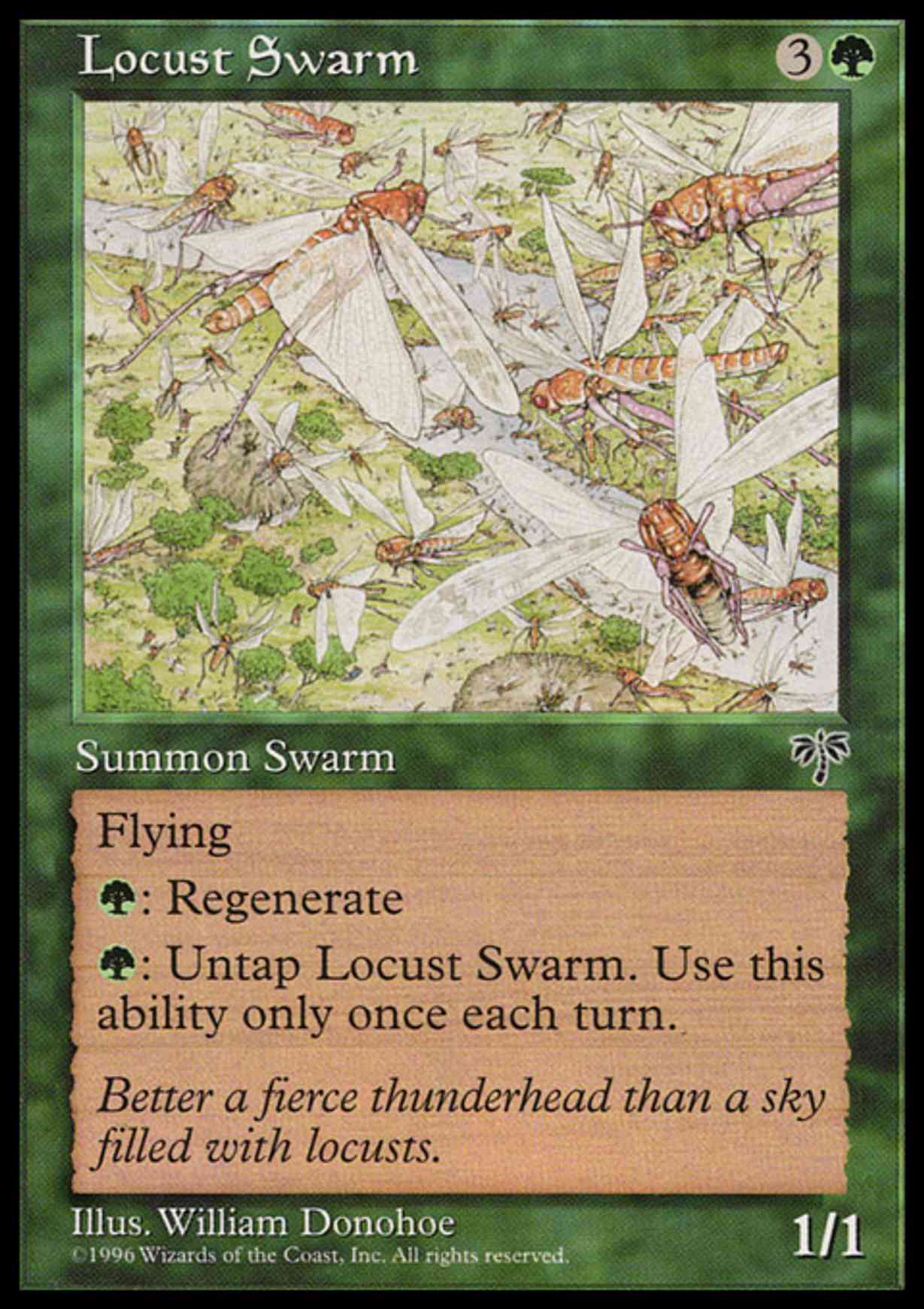 Locust Swarm magic card front