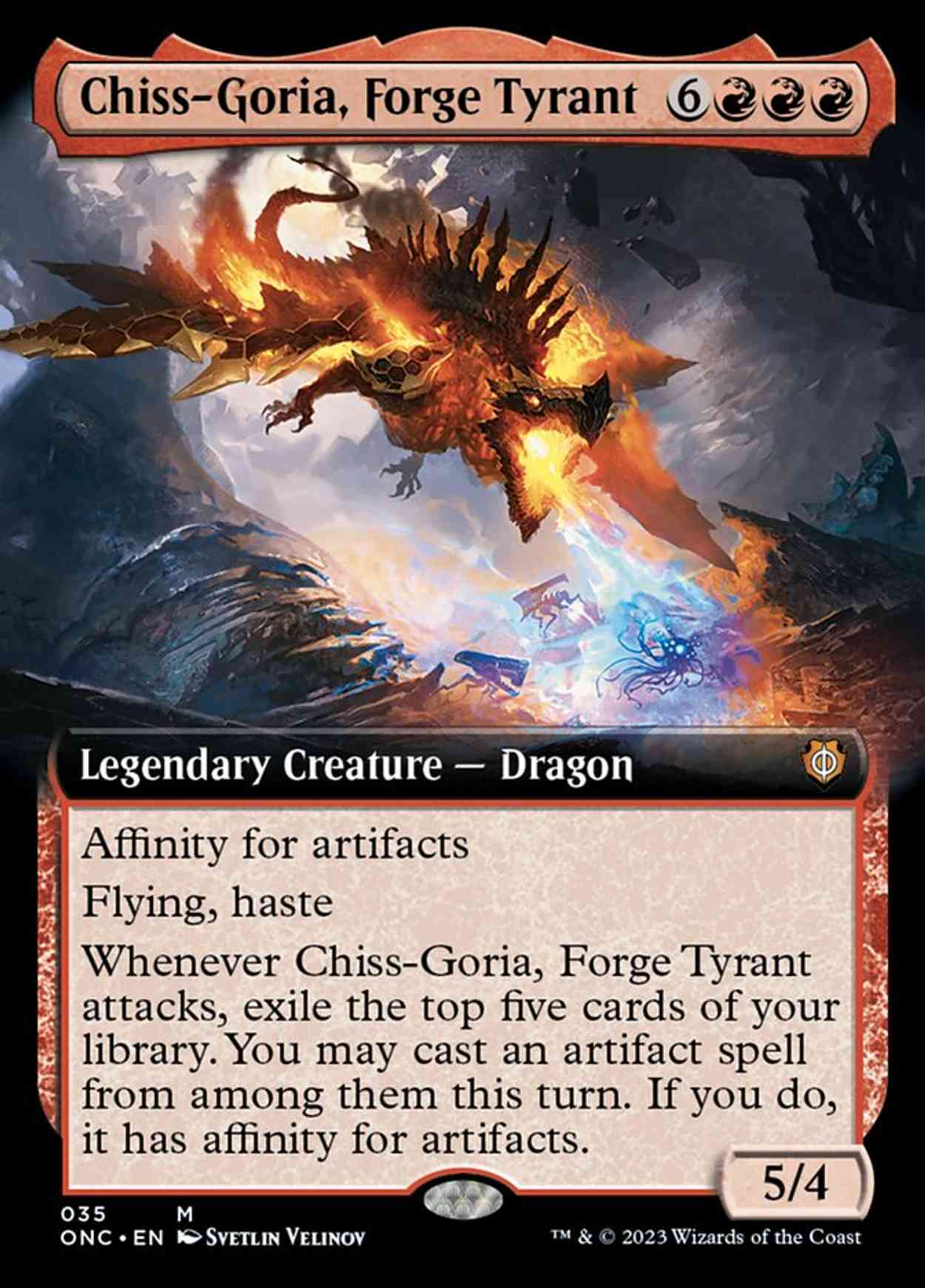 Chiss-Goria, Forge Tyrant (Extended Art) magic card front