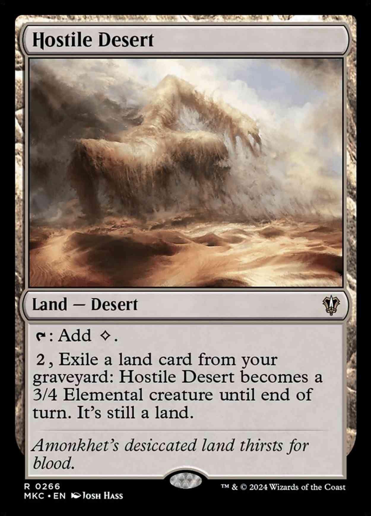 Hostile Desert magic card front