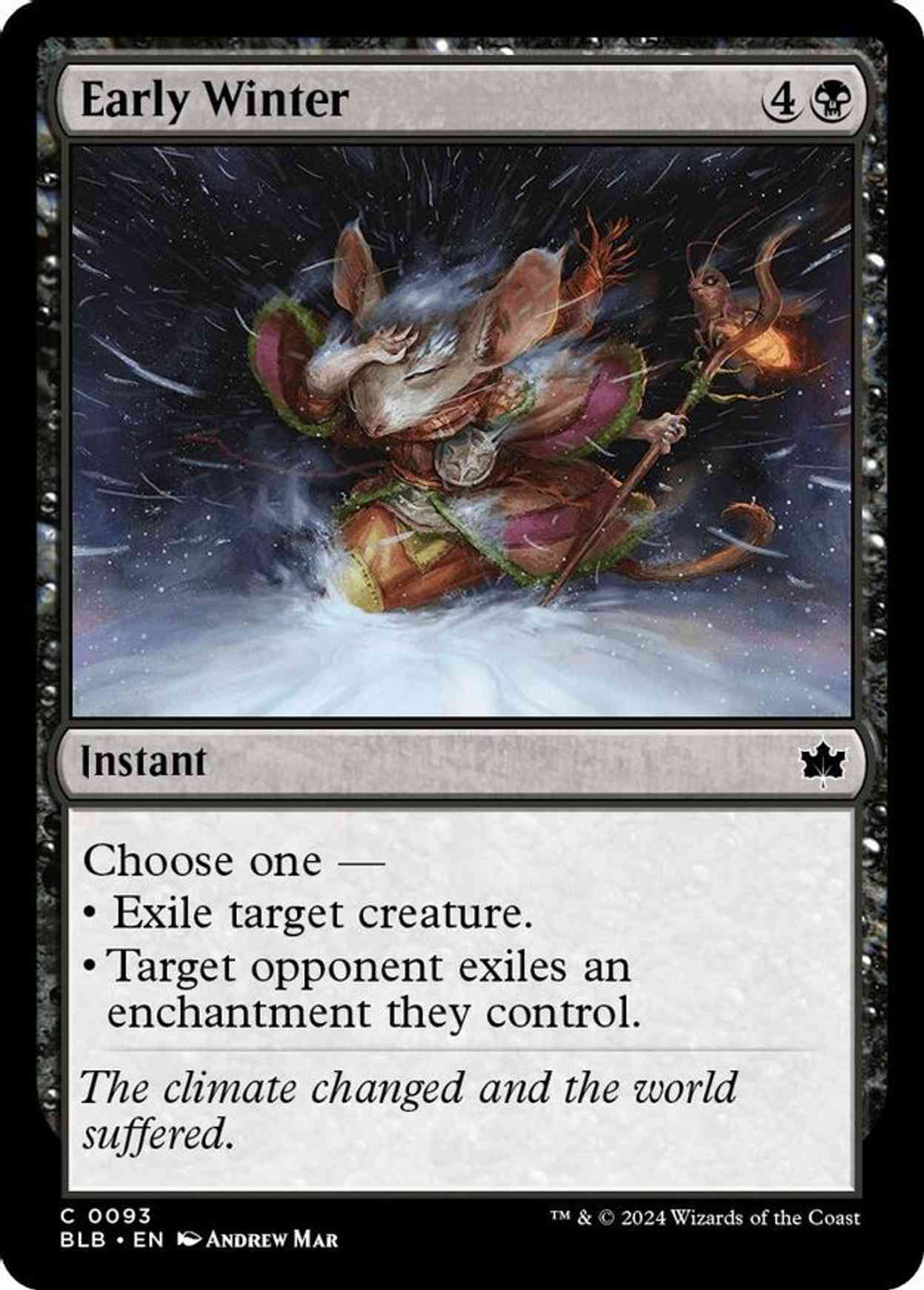 Early Winter magic card front