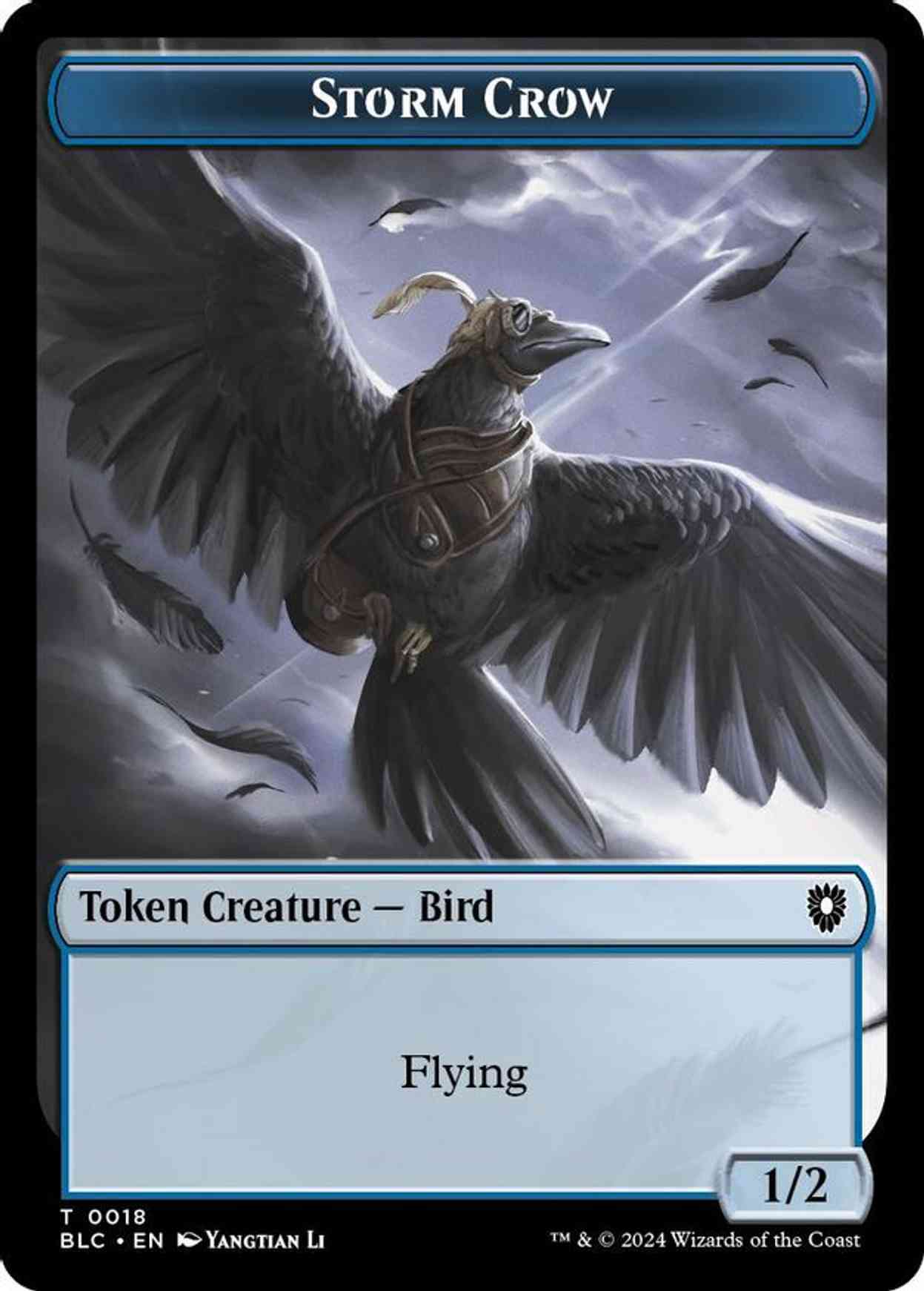 Storm Crow // Frog Lizard Double-Sided Token magic card front