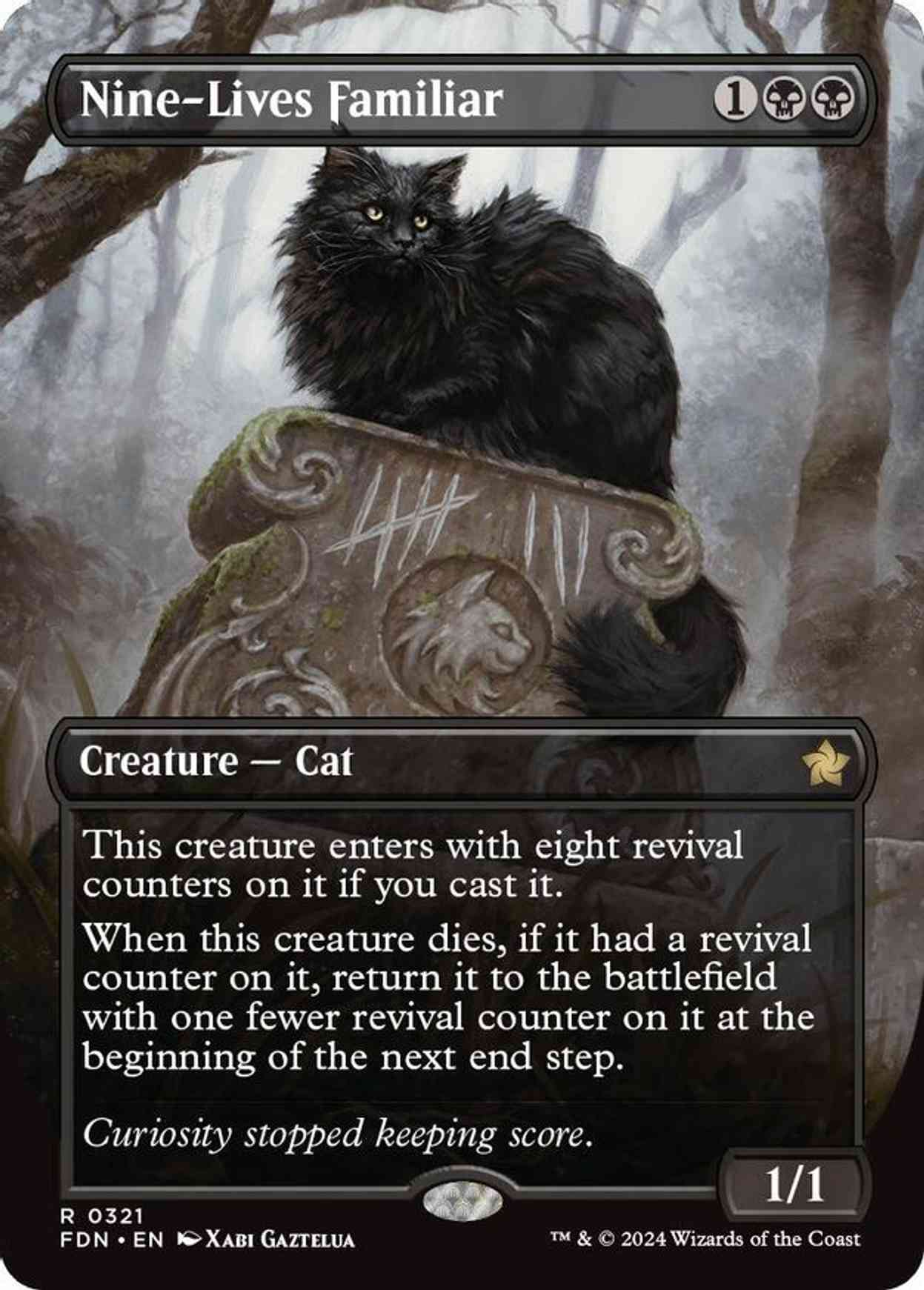 Nine-Lives Familiar (Borderless) magic card front