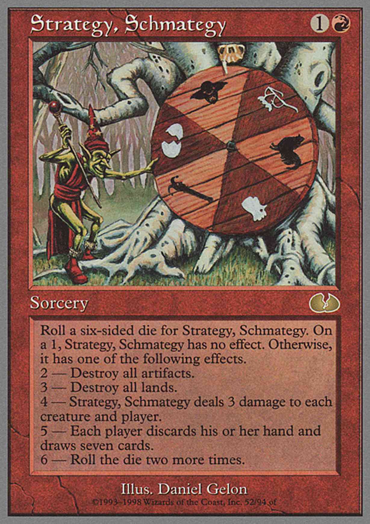 Strategy, Schmategy magic card front