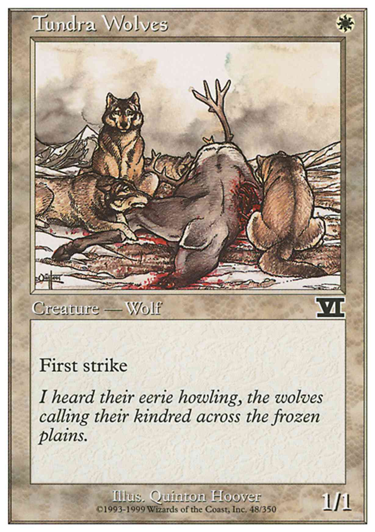 Tundra Wolves magic card front