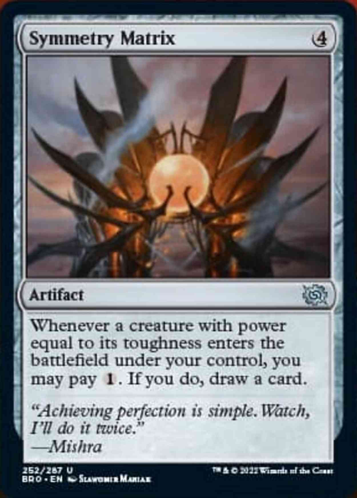 Symmetry Matrix magic card front