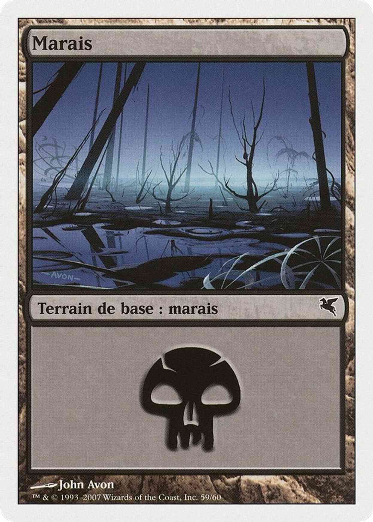 Swamp (French) - "Marais" (E59) magic card front