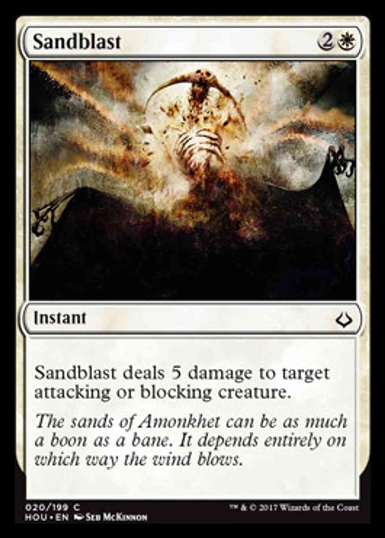 Sandblast magic card front