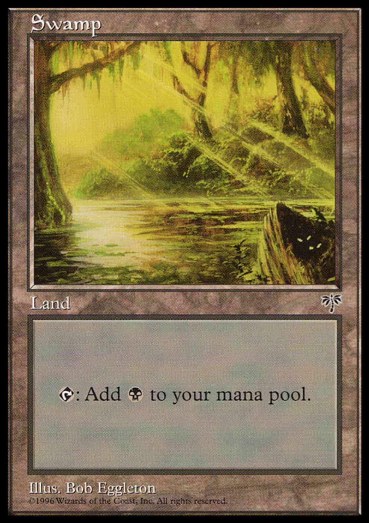 Swamp (Eyes in Log) magic card front
