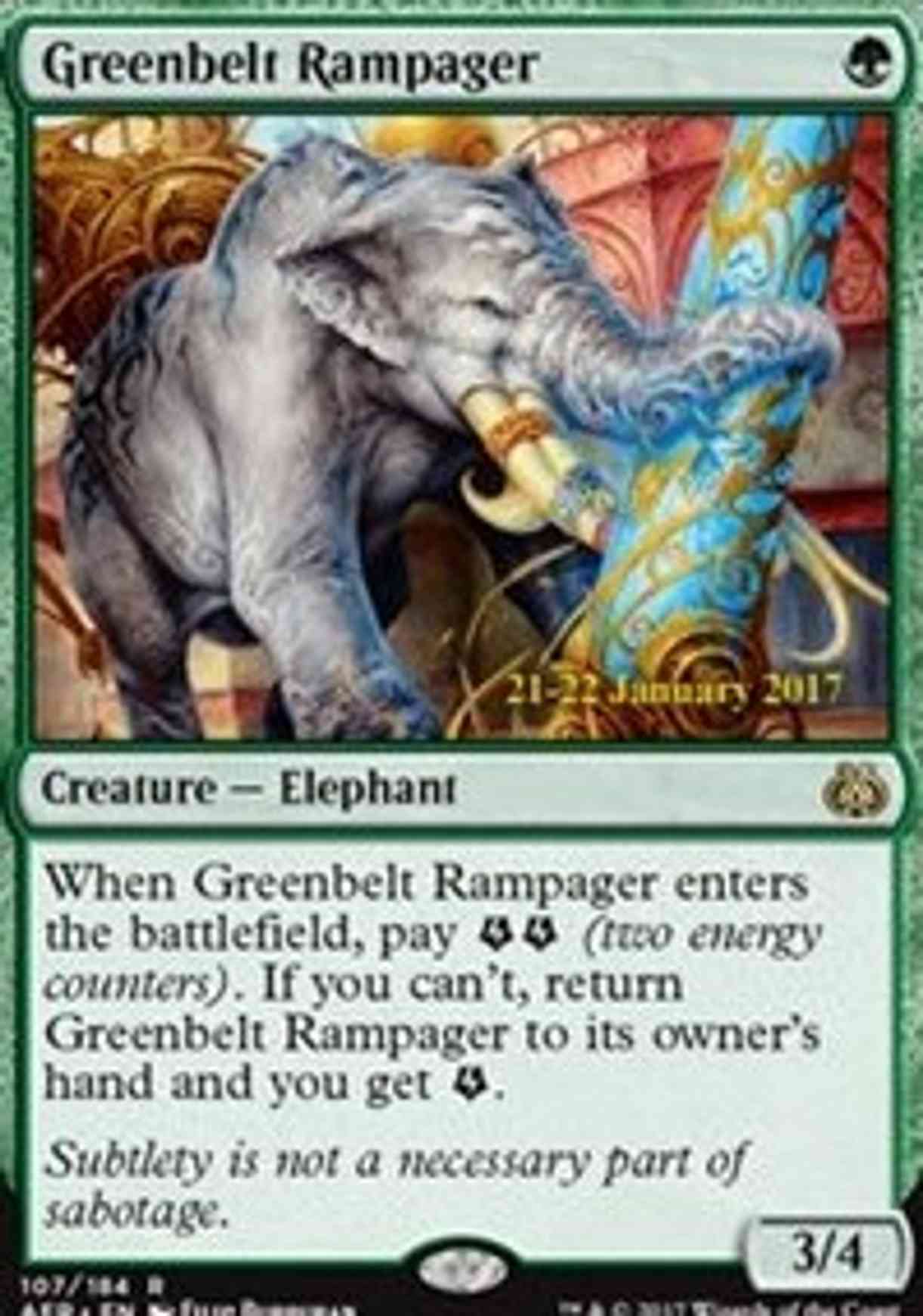 Greenbelt Rampager magic card front