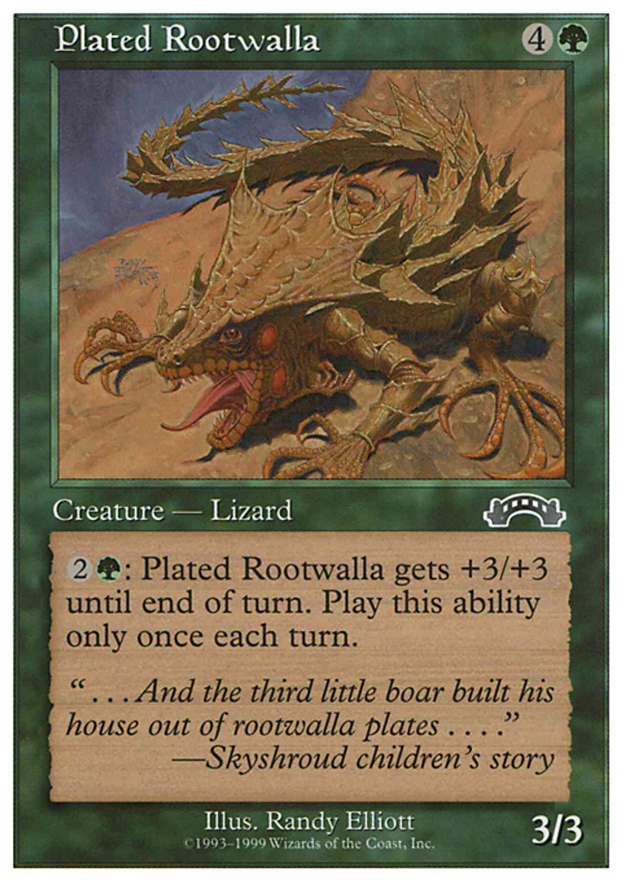 Plated Rootwalla magic card front