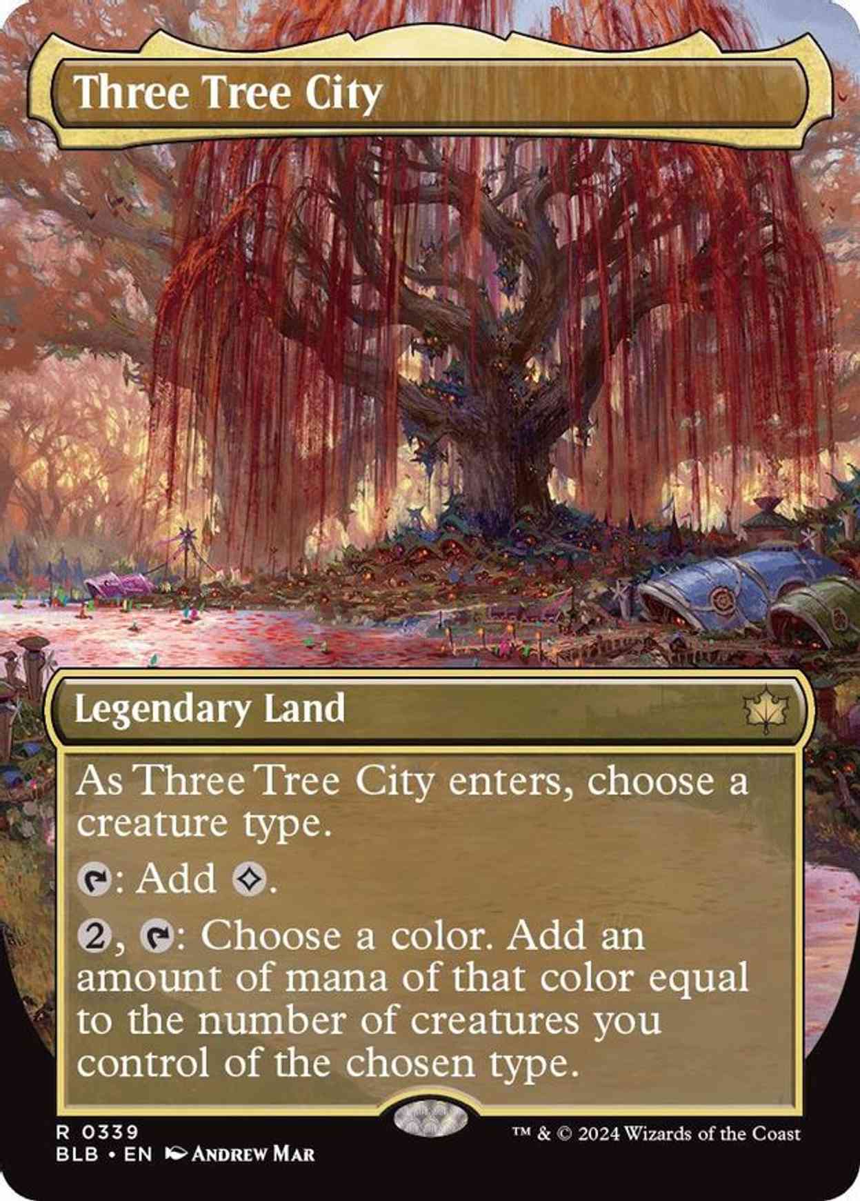 Three Tree City (Borderless) (0339) magic card front