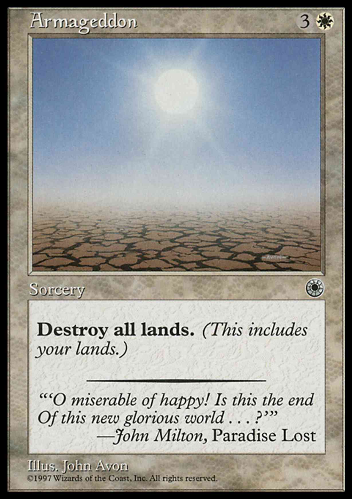 Armageddon Price from mtg Portal