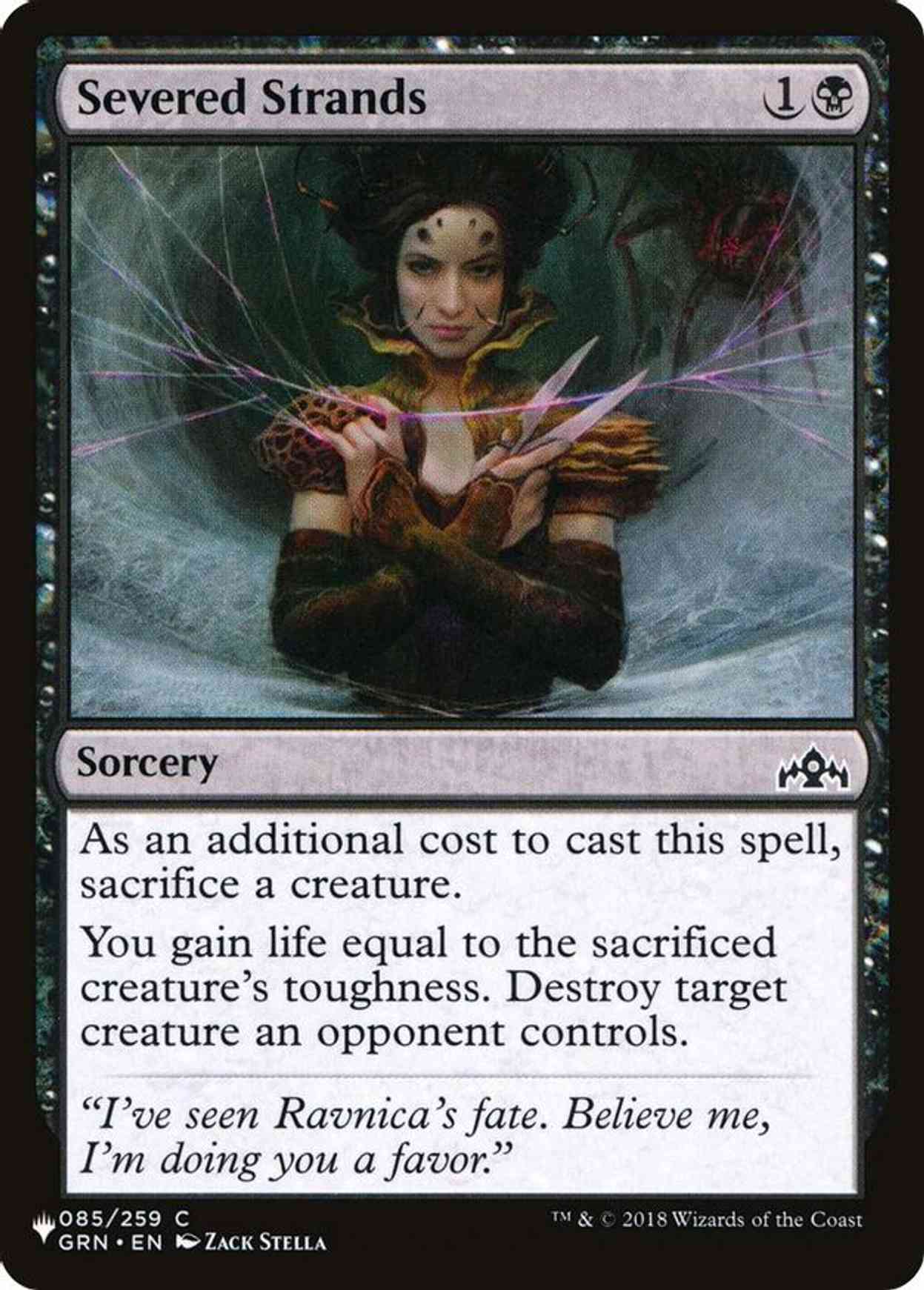 Severed Strands magic card front
