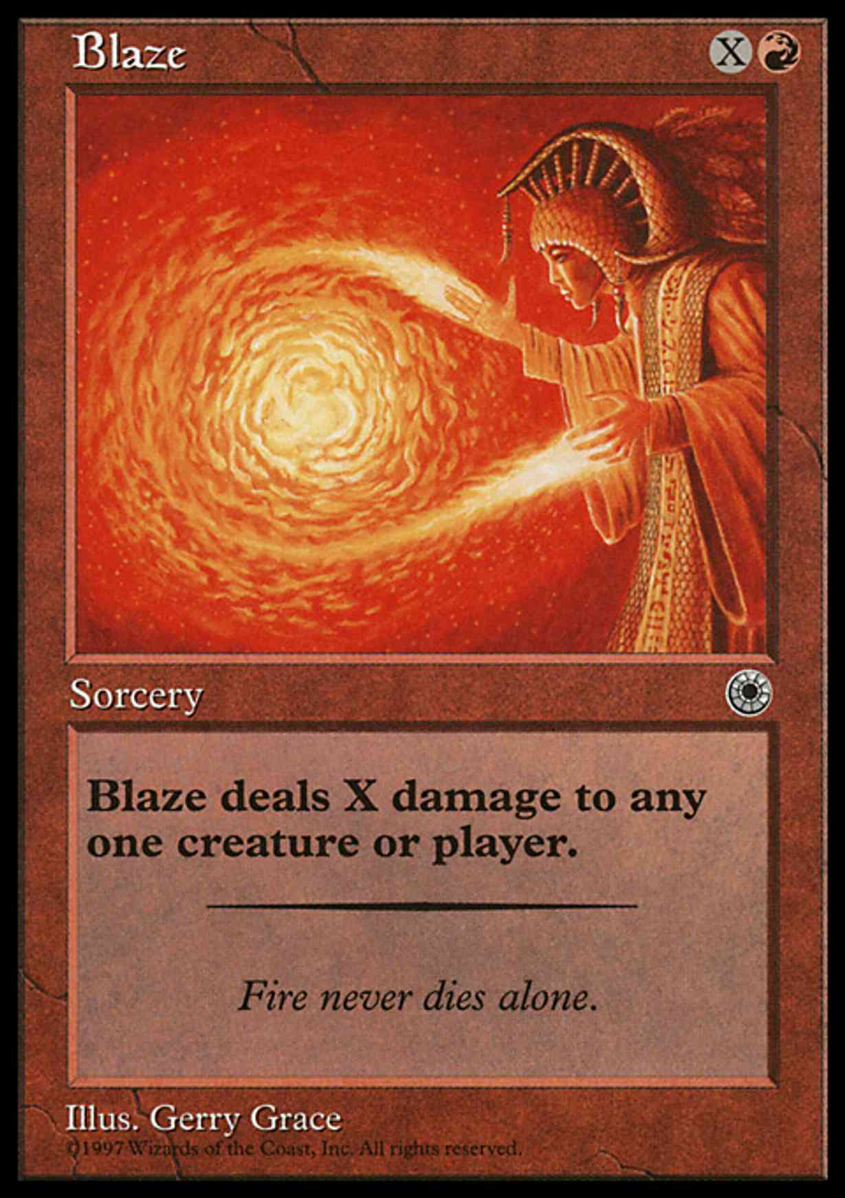 Blaze (Flavor Text) magic card front