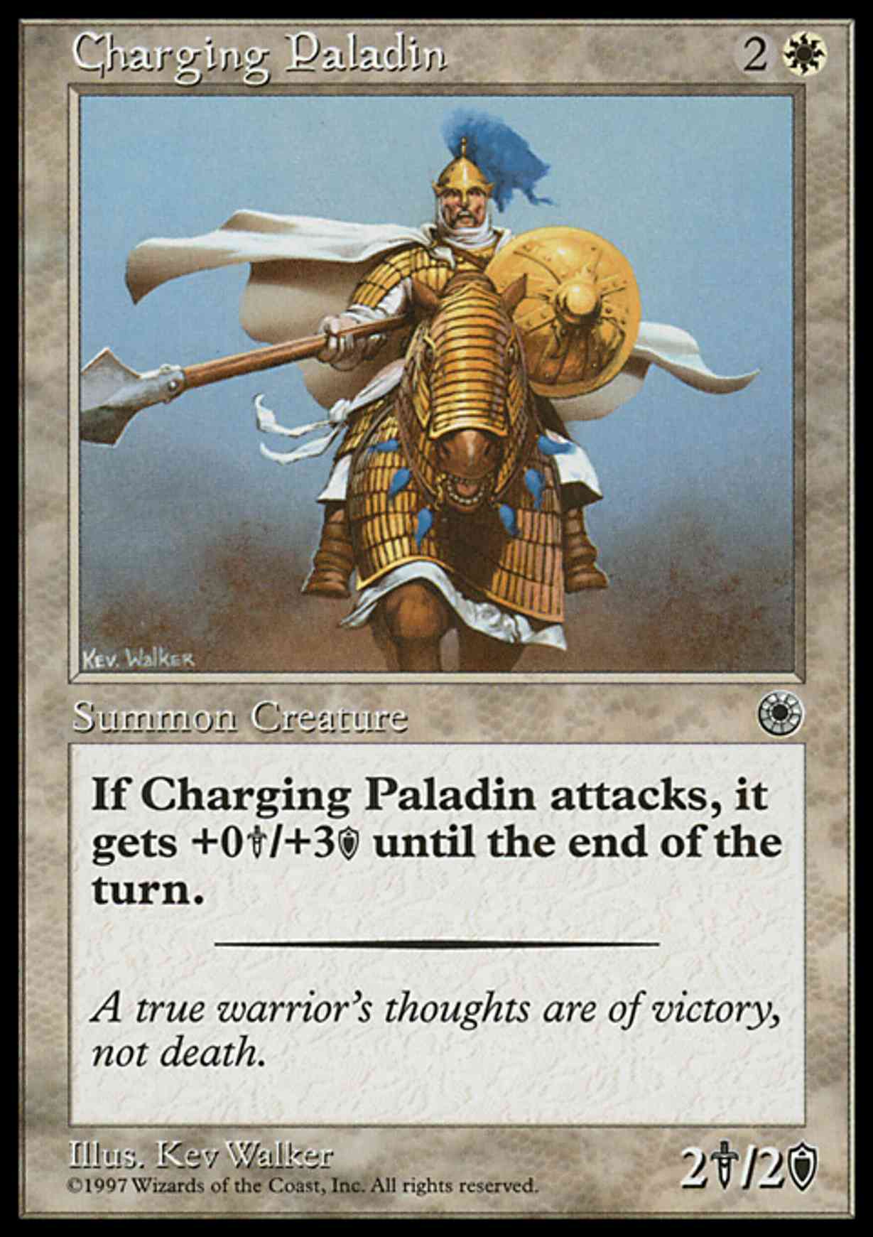 Charging Paladin magic card front