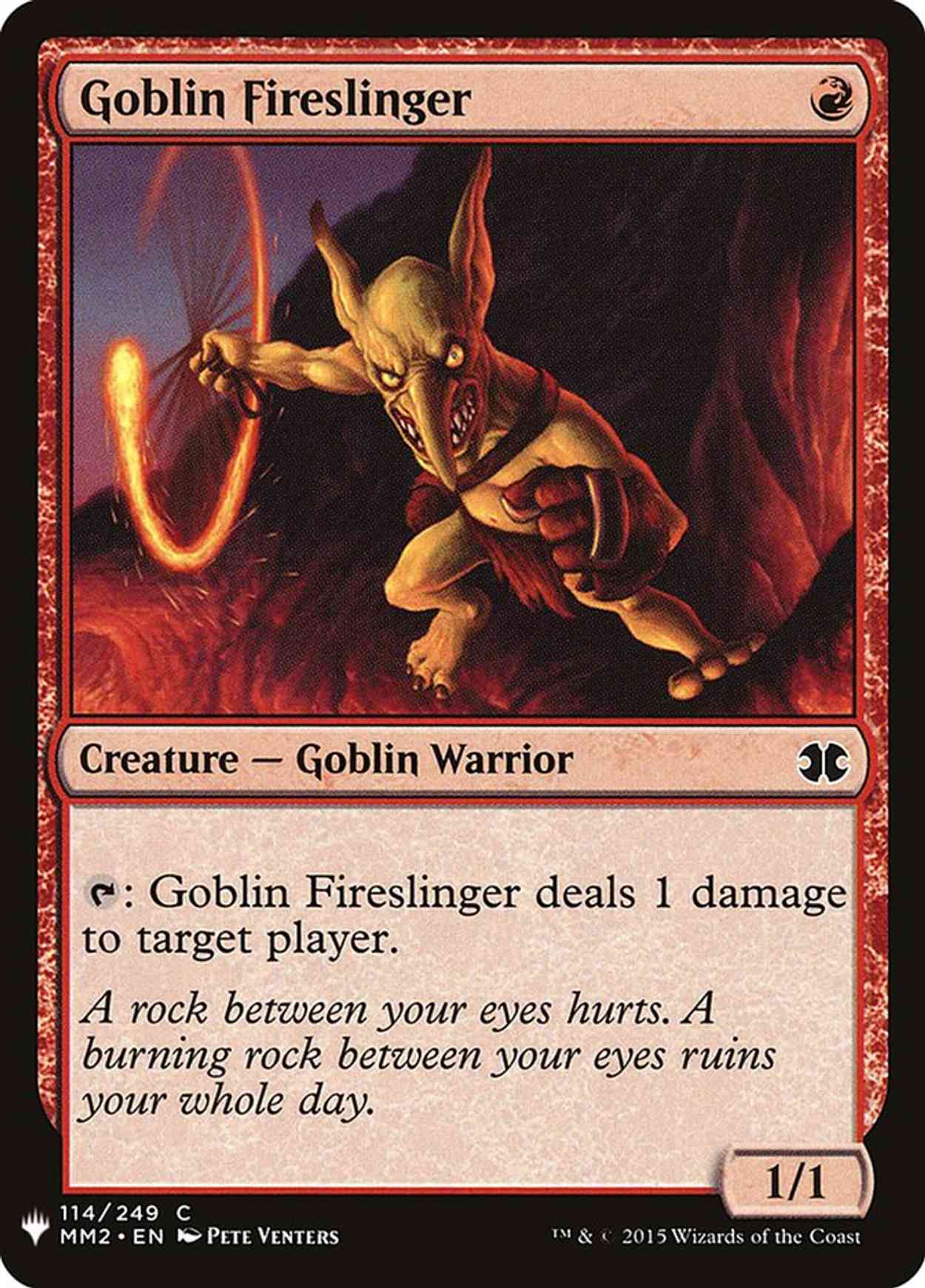 Goblin Fireslinger magic card front