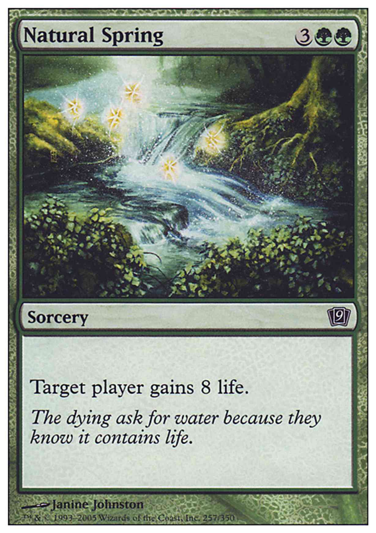 Natural Spring magic card front