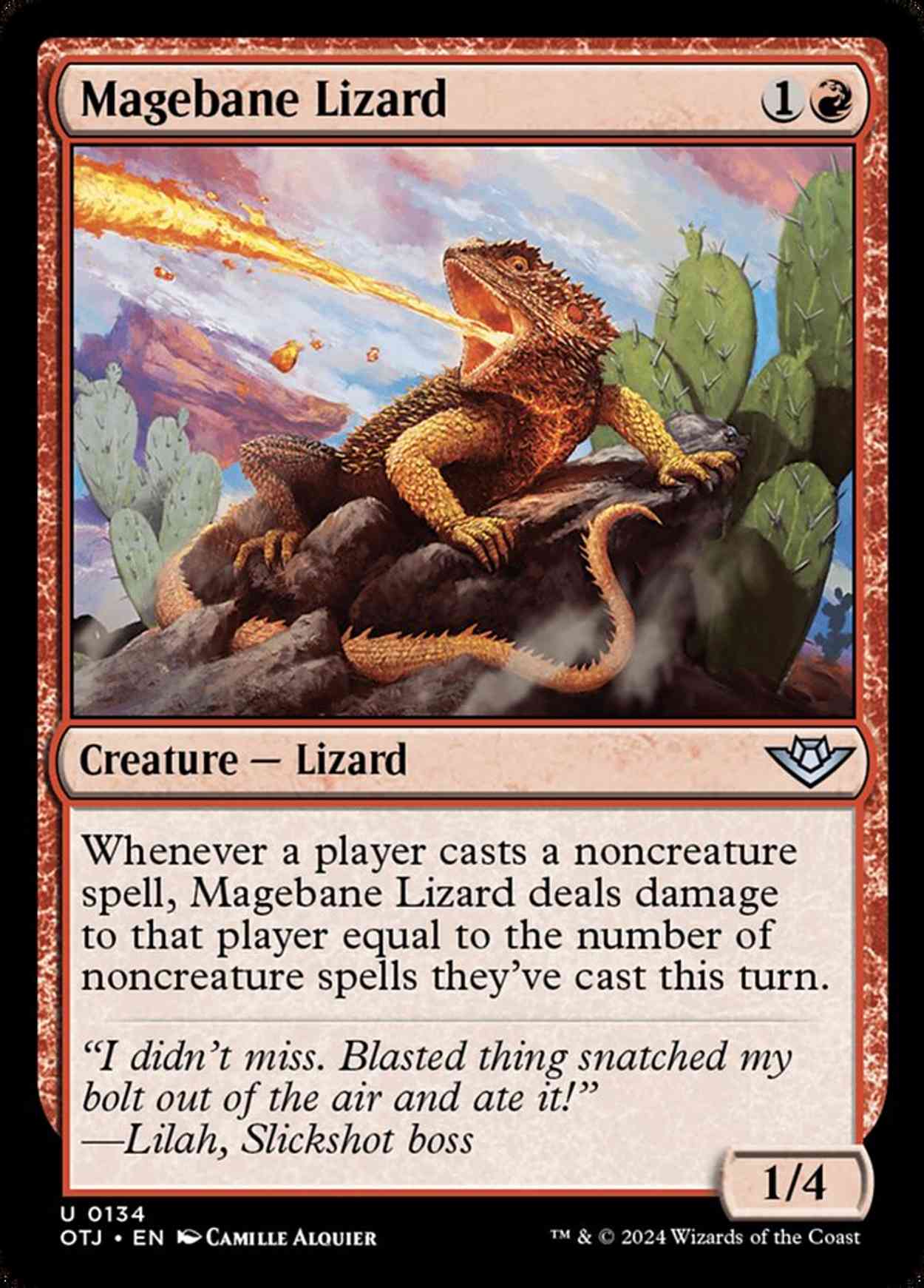 Magebane Lizard magic card front