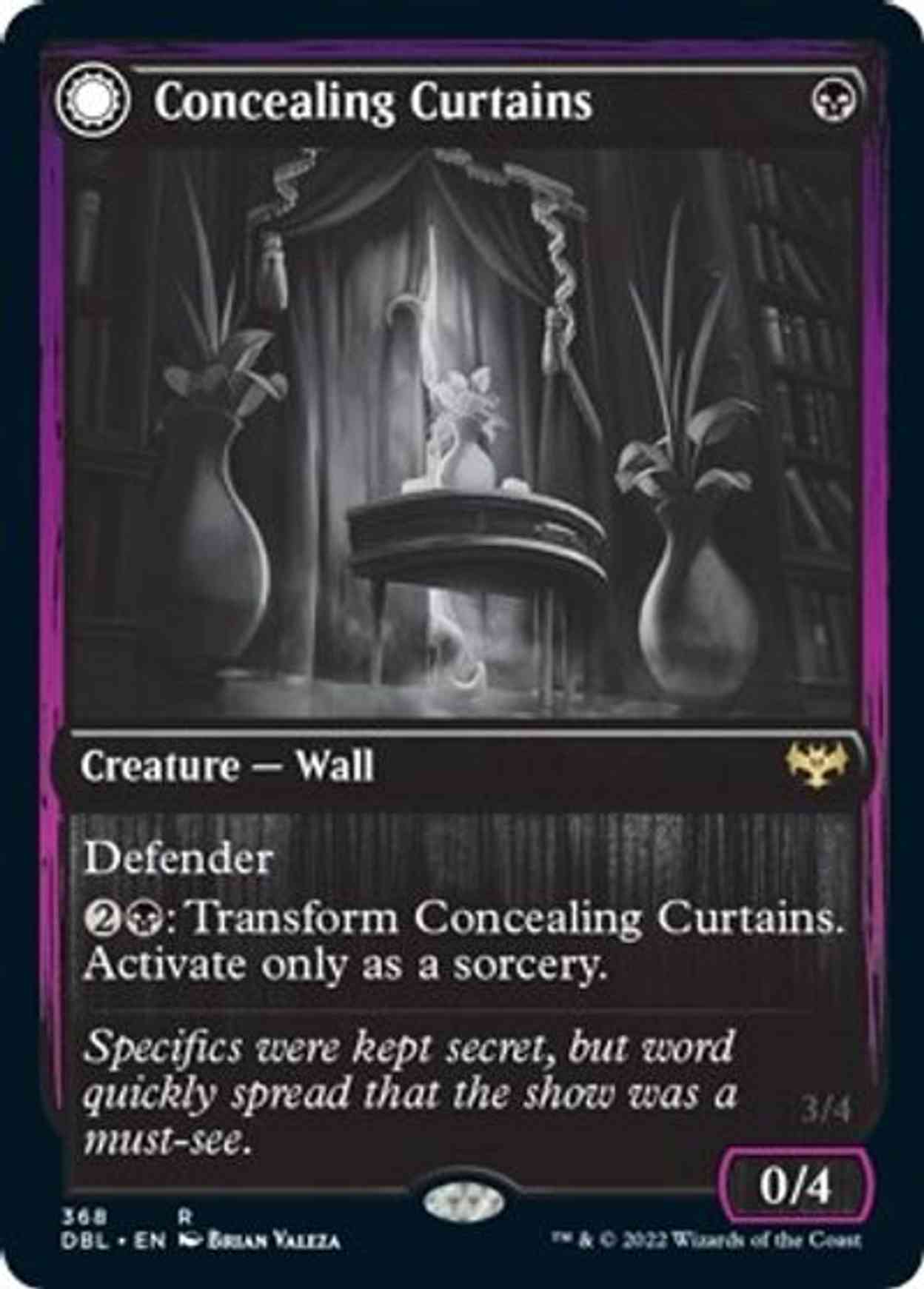 Concealing Curtains magic card front