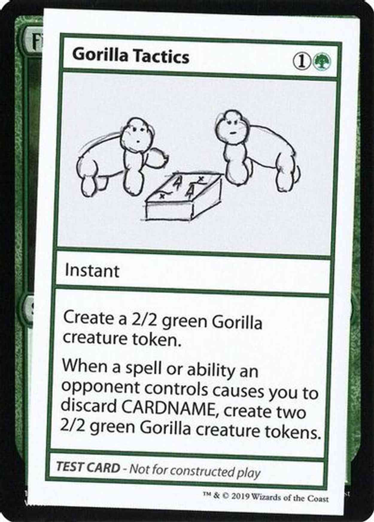 Gorilla Tactics (No PW Symbol) magic card front