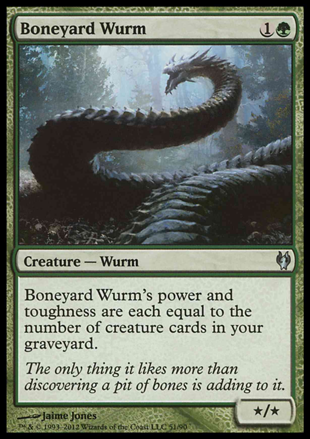 Boneyard Wurm magic card front