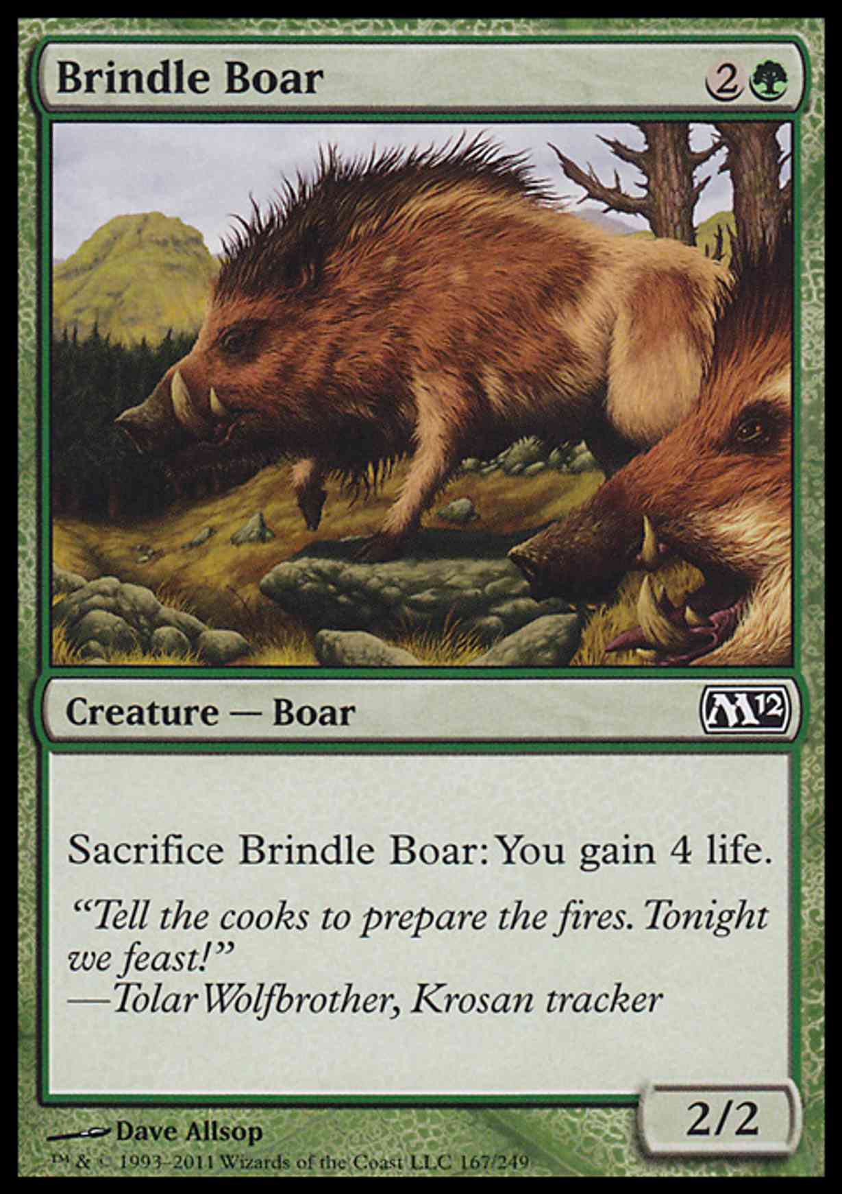 Brindle Boar magic card front