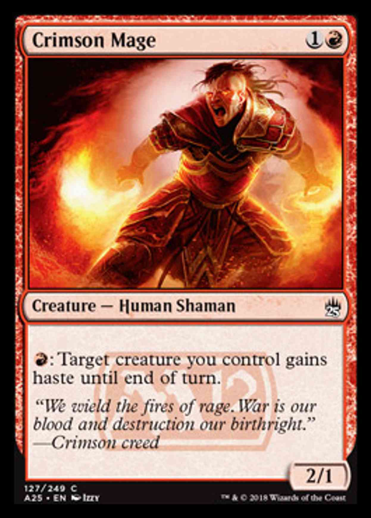 Crimson Mage magic card front