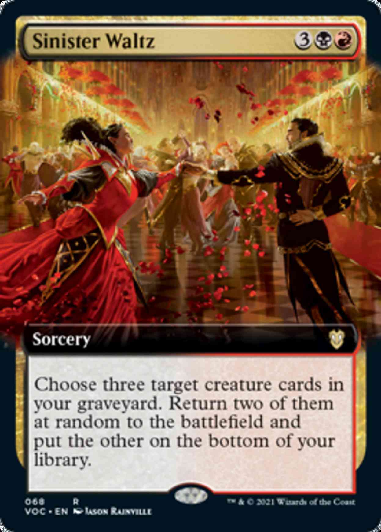 Sinister Waltz (Extended Art) magic card front