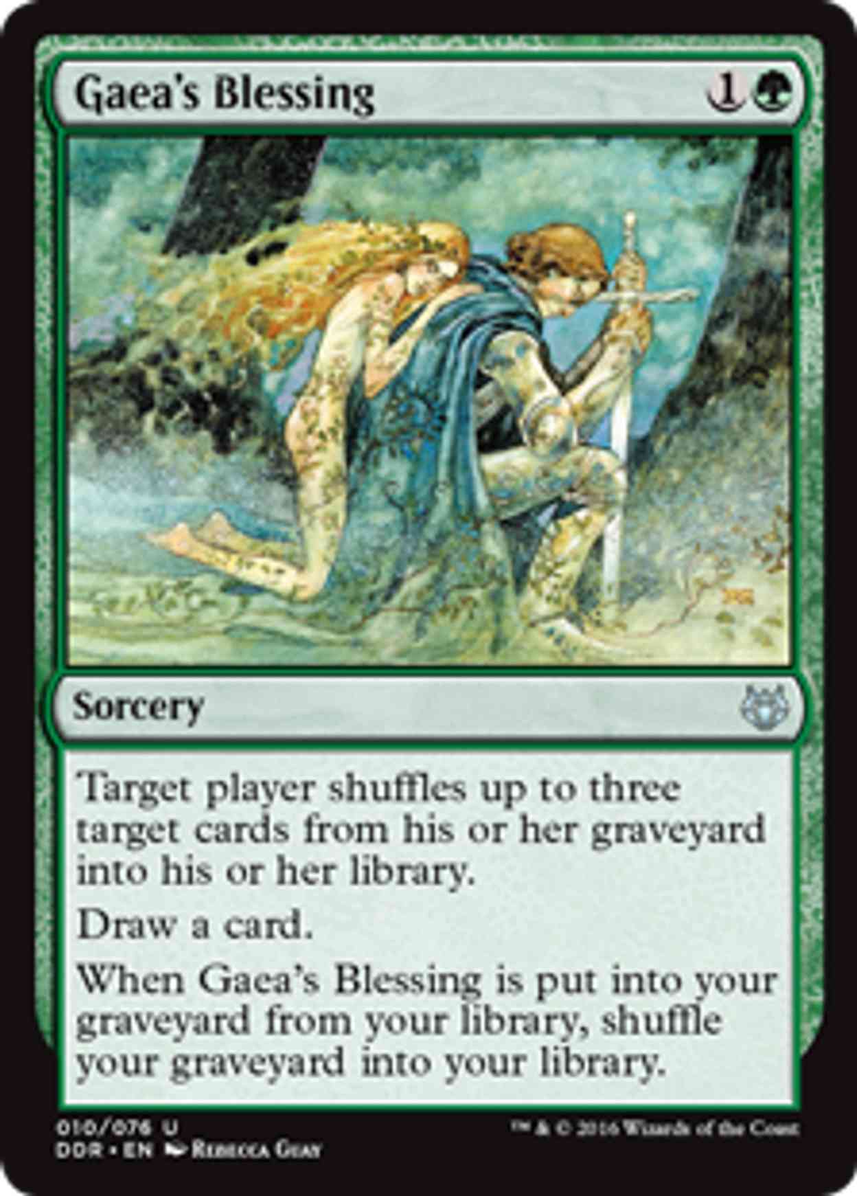 Gaea's Blessing magic card front