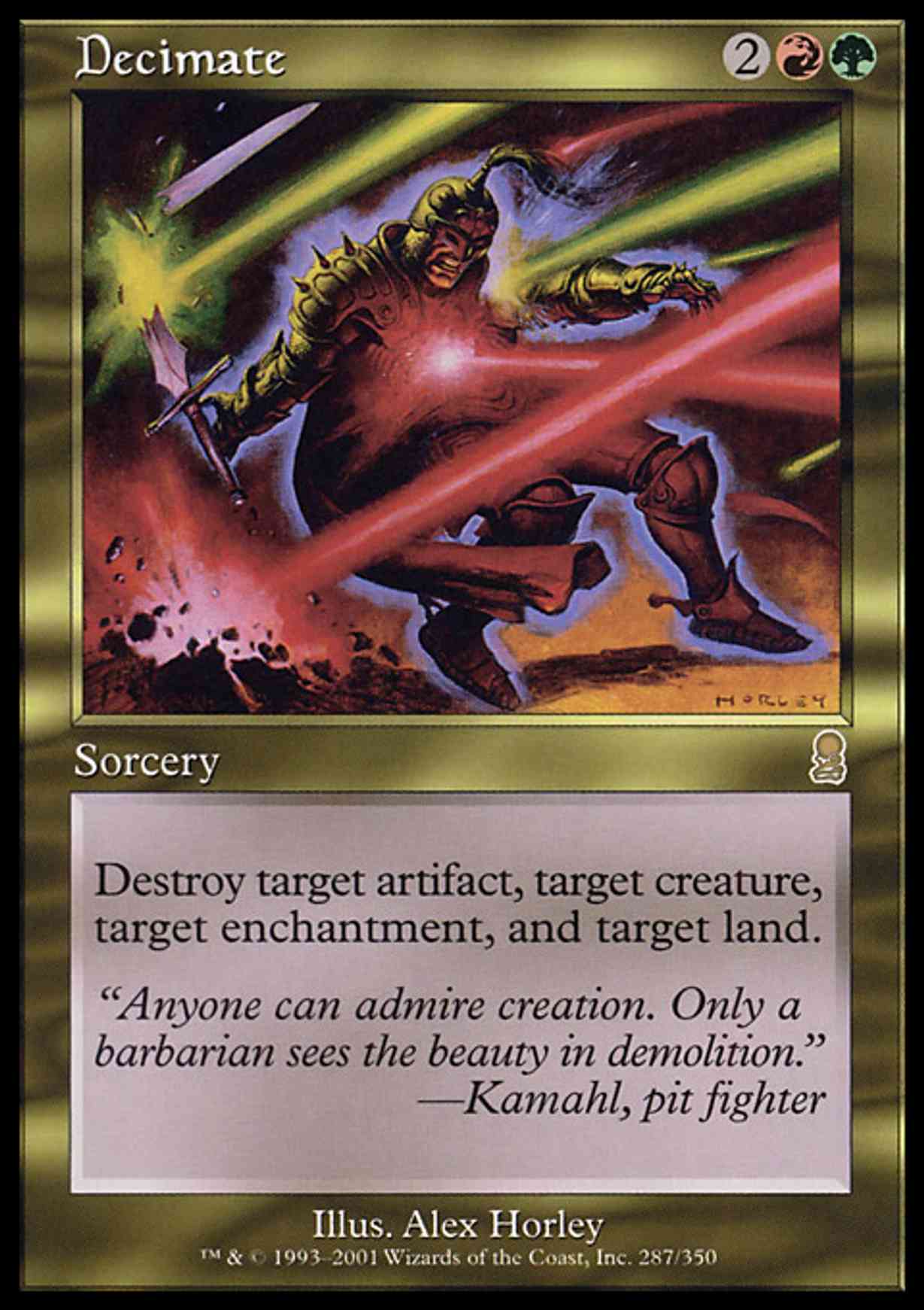 Decimate magic card front