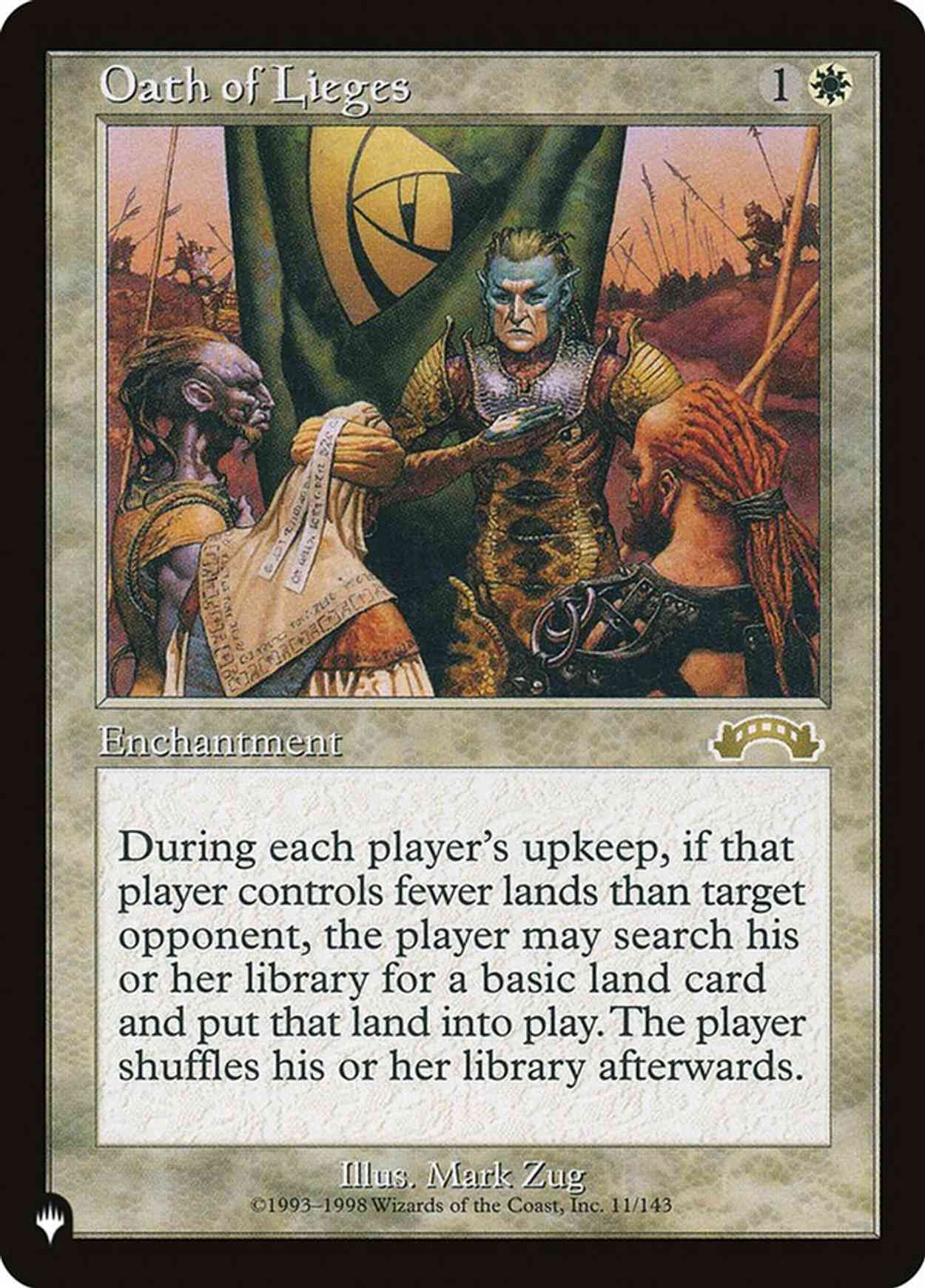 Oath of Lieges magic card front